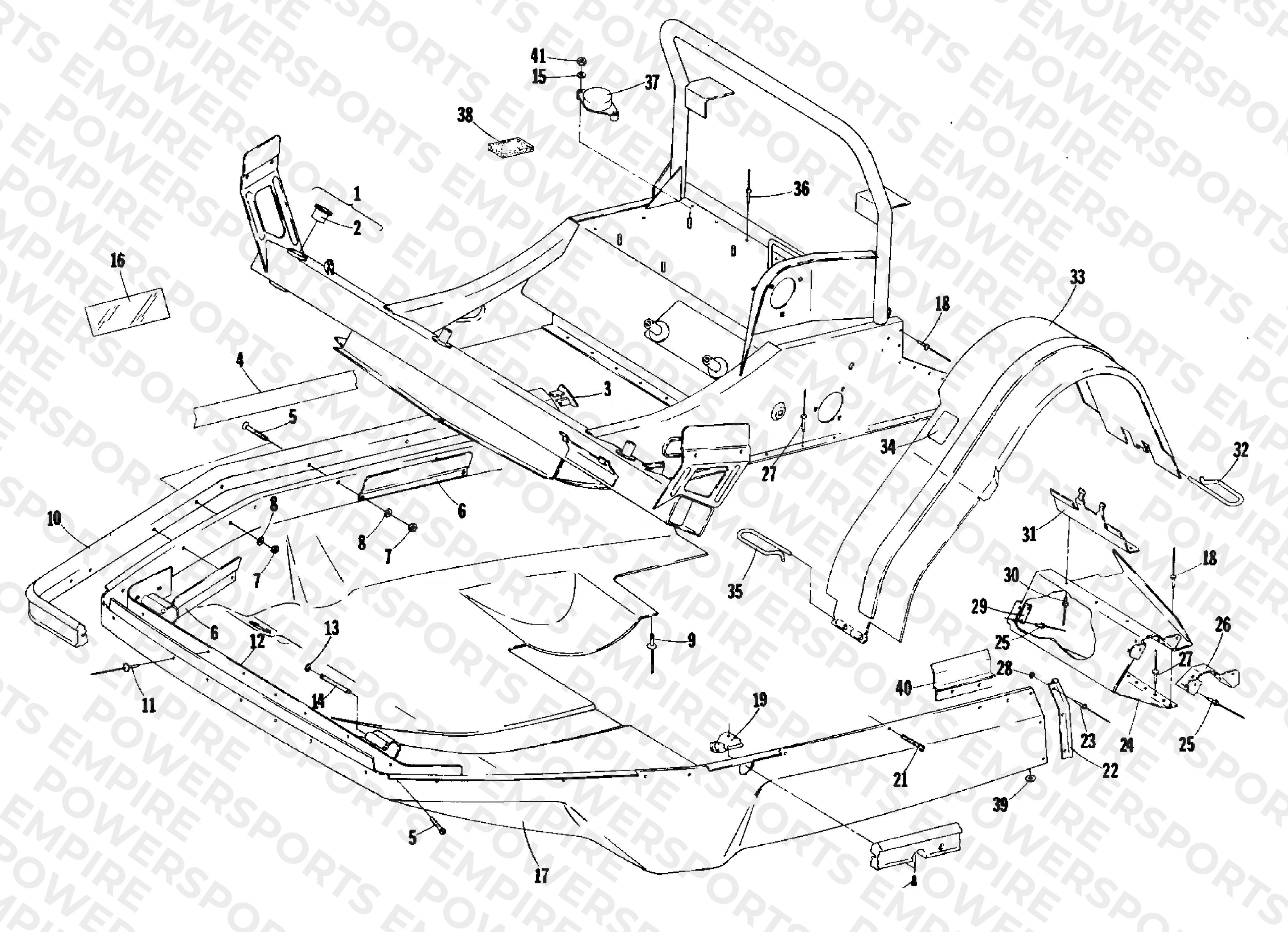 BELLY PAN AND FRONT FRAME