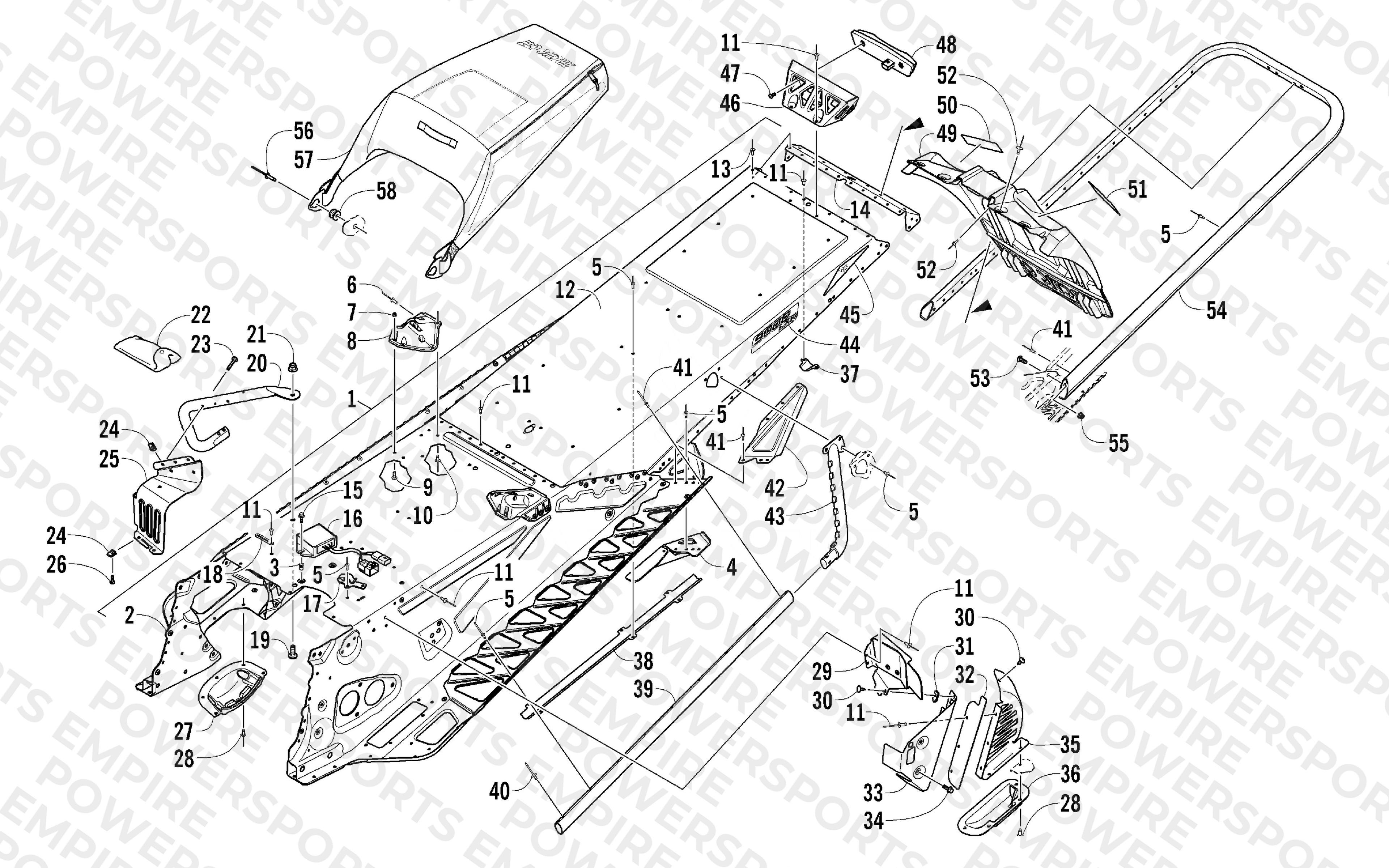 TUNNEL AND SNOWFLAP ASSEMBLY