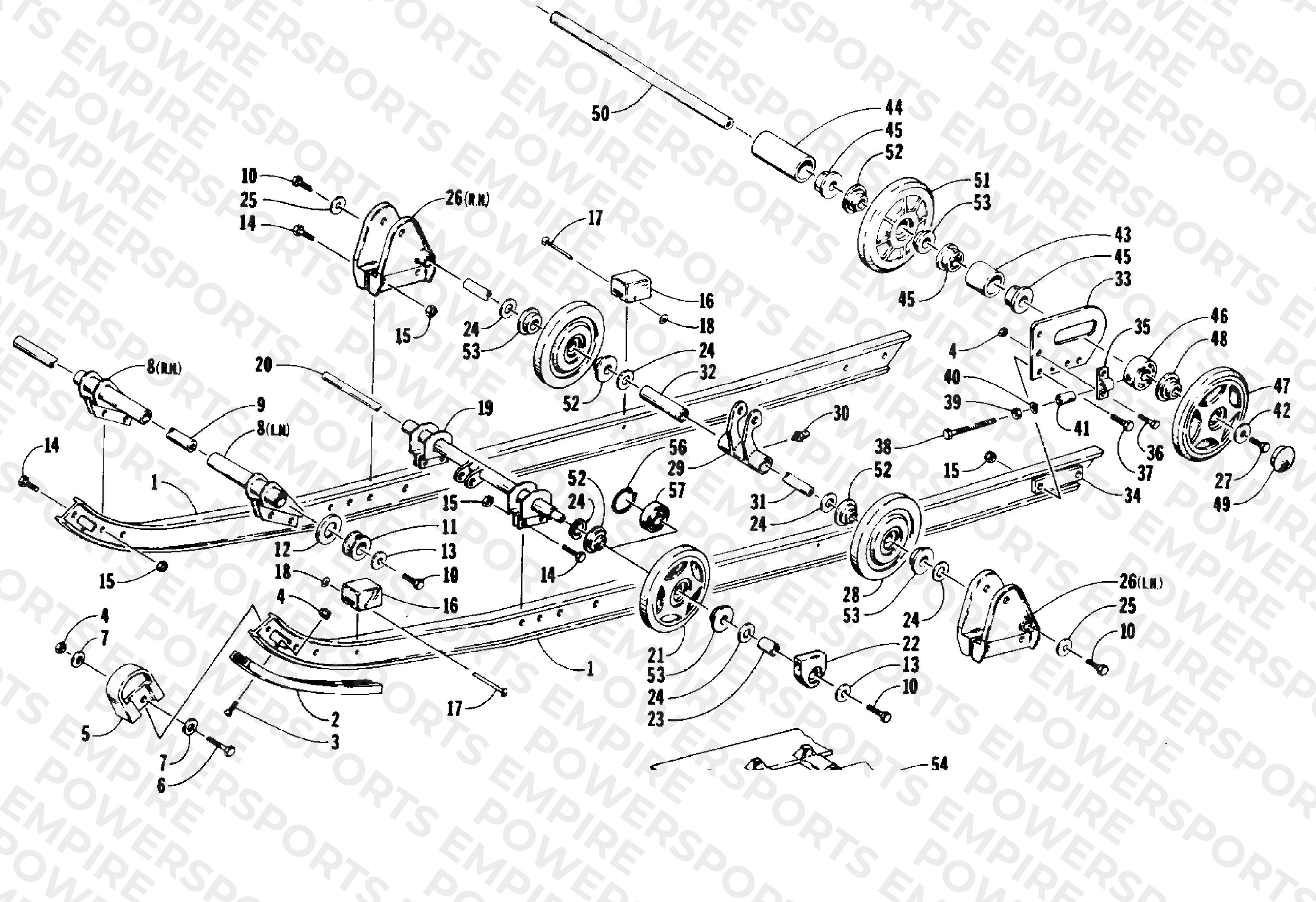 SLIDE RAIL AND TRACK ASSEMBLY