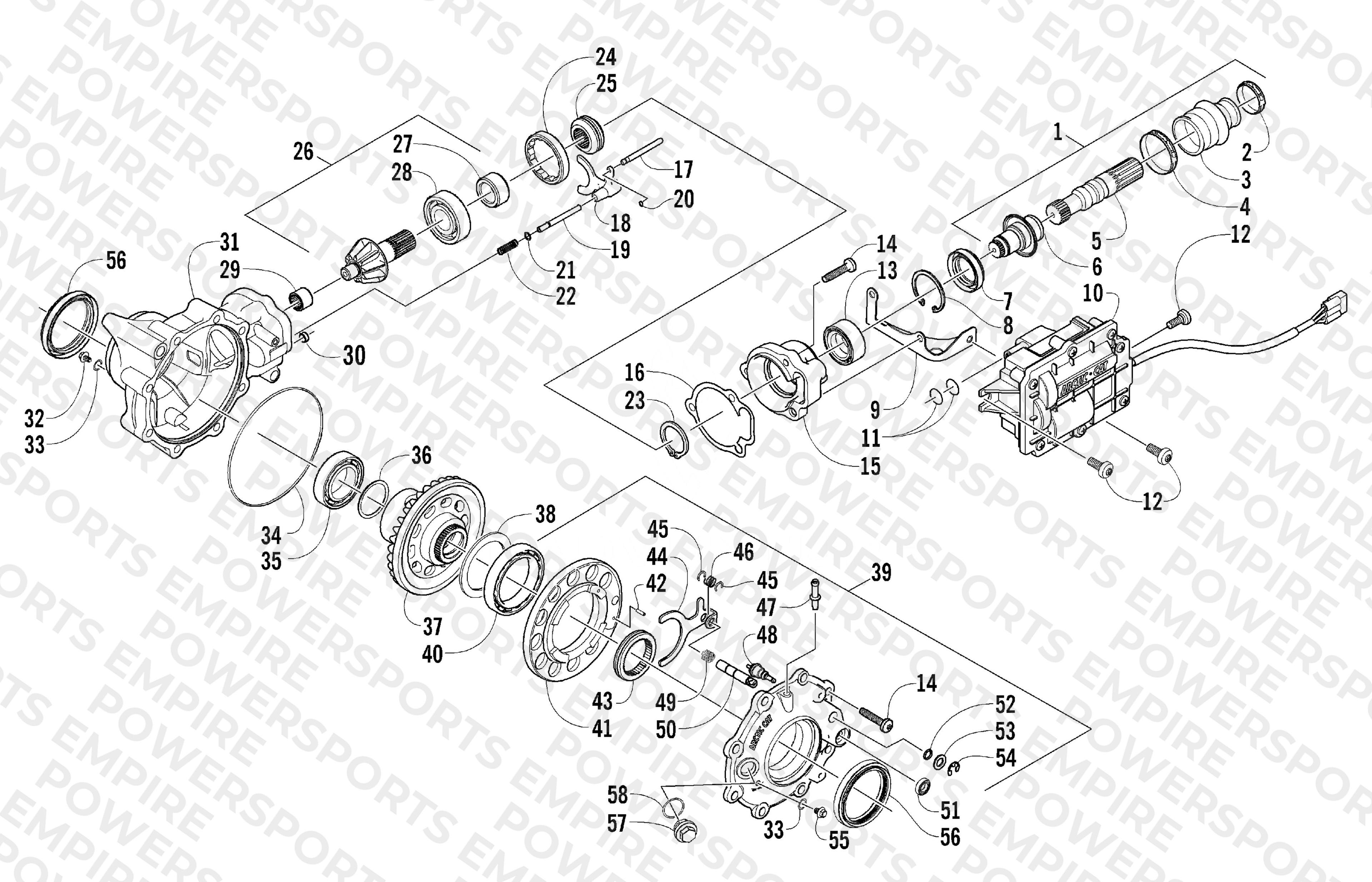FRONT DRIVE GEARCASE ASSEMBLY