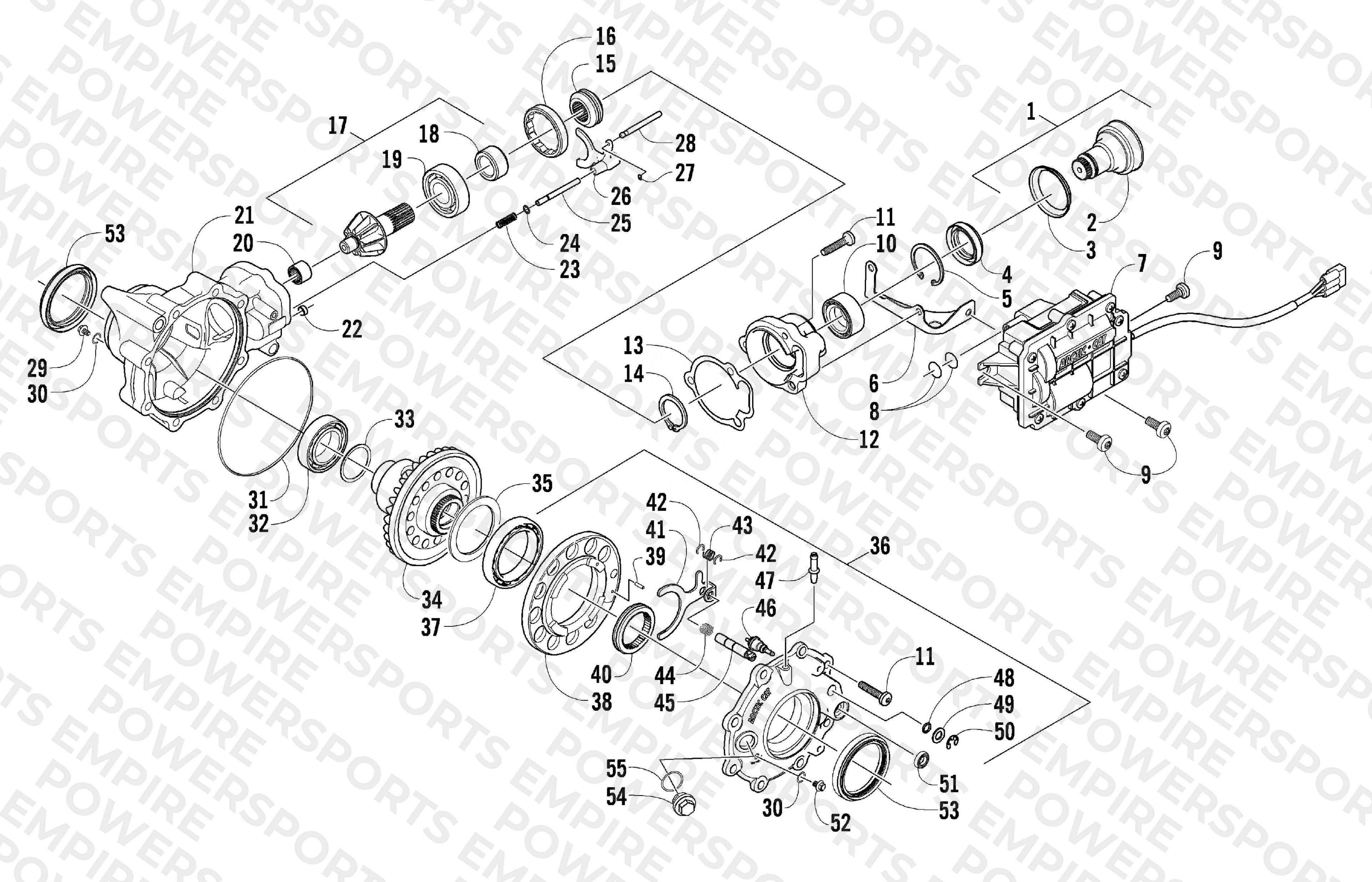 FRONT DRIVE GEARCASE ASSEMBLY