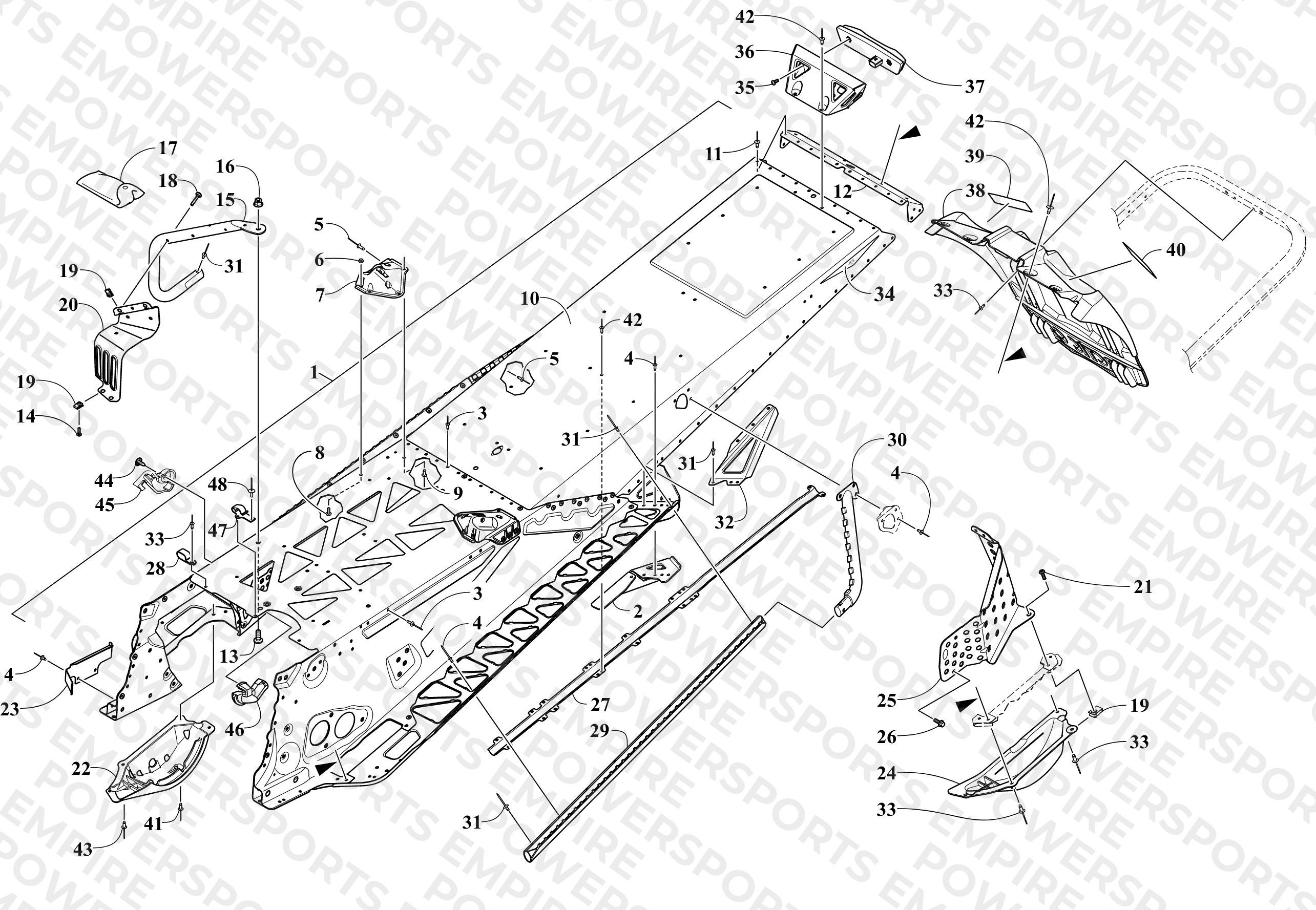 TUNNEL AND SNOWFLAP ASSEMBLY