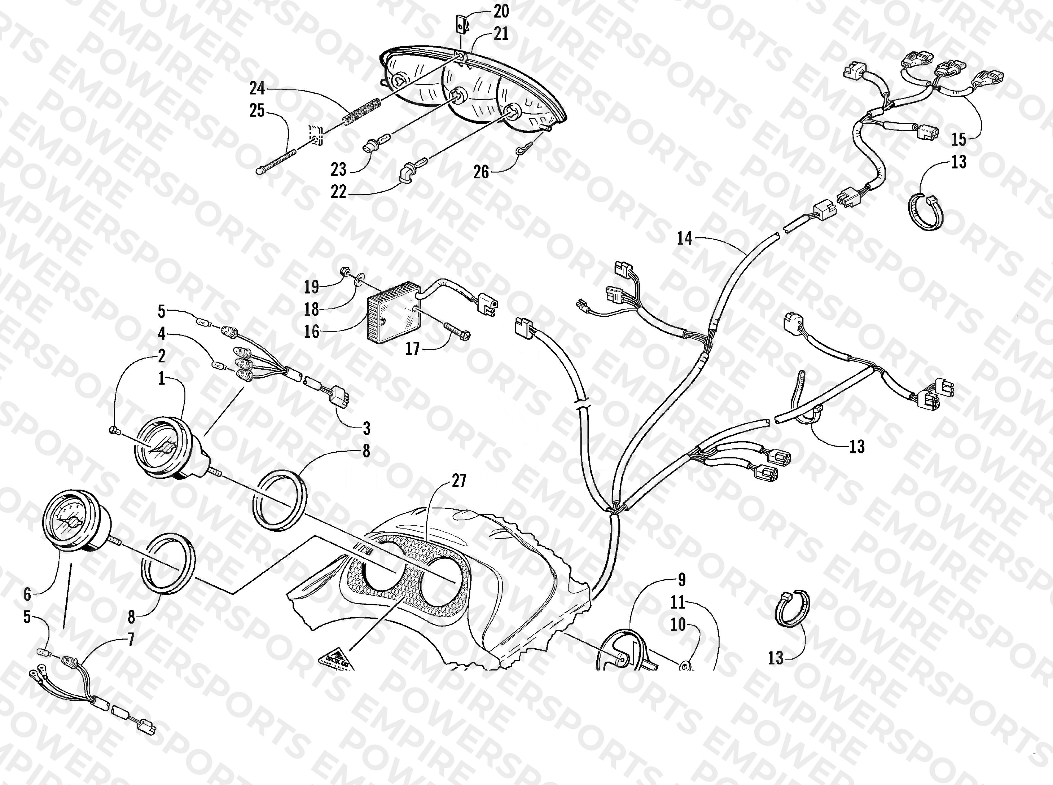 HEADLIGHT, INSTRUMENTS, AND WIRING ASSEMBLIES