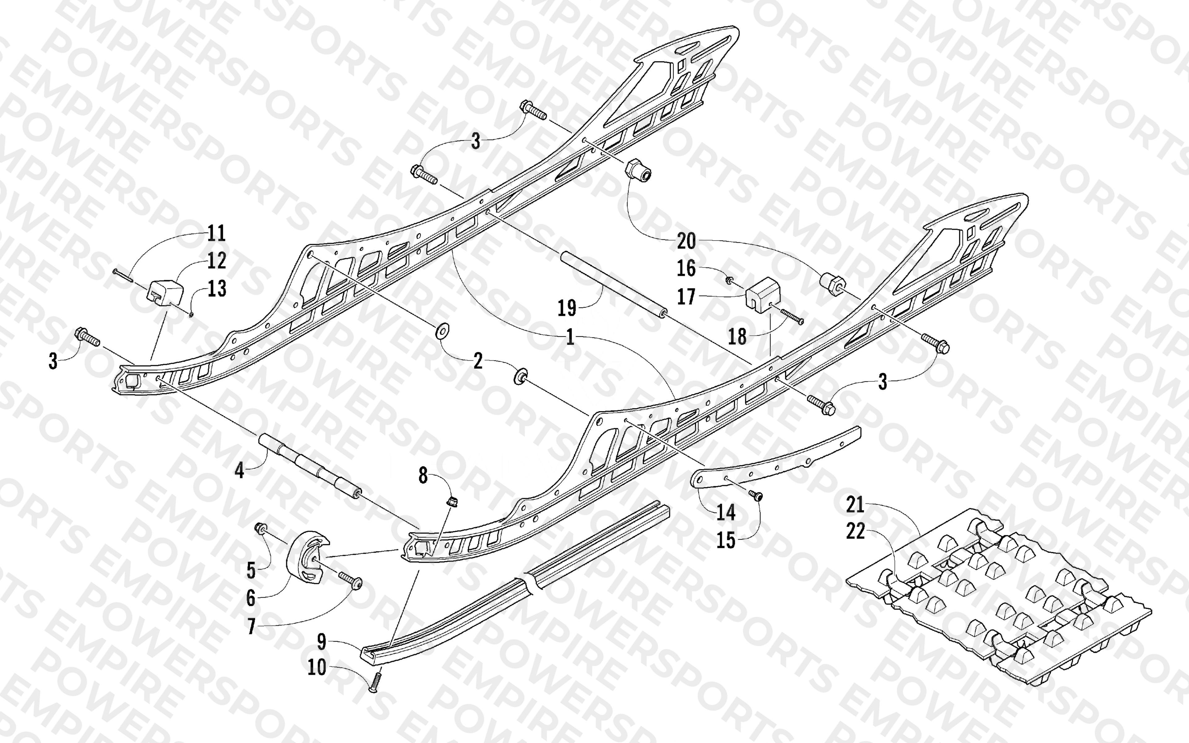 SLIDE RAIL AND TRACK ASSEMBLY