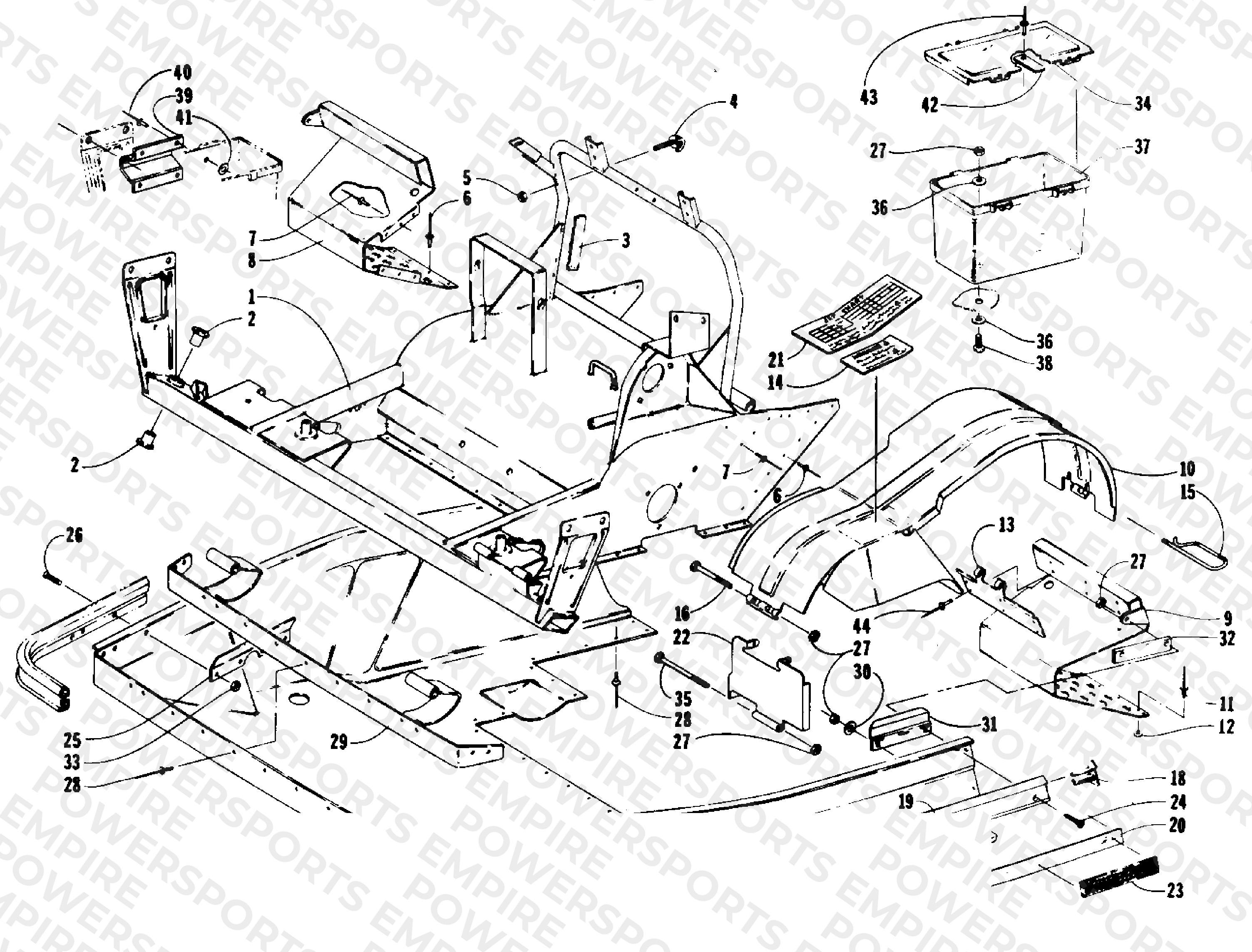 BELLY PAN AND FRONT FRAME