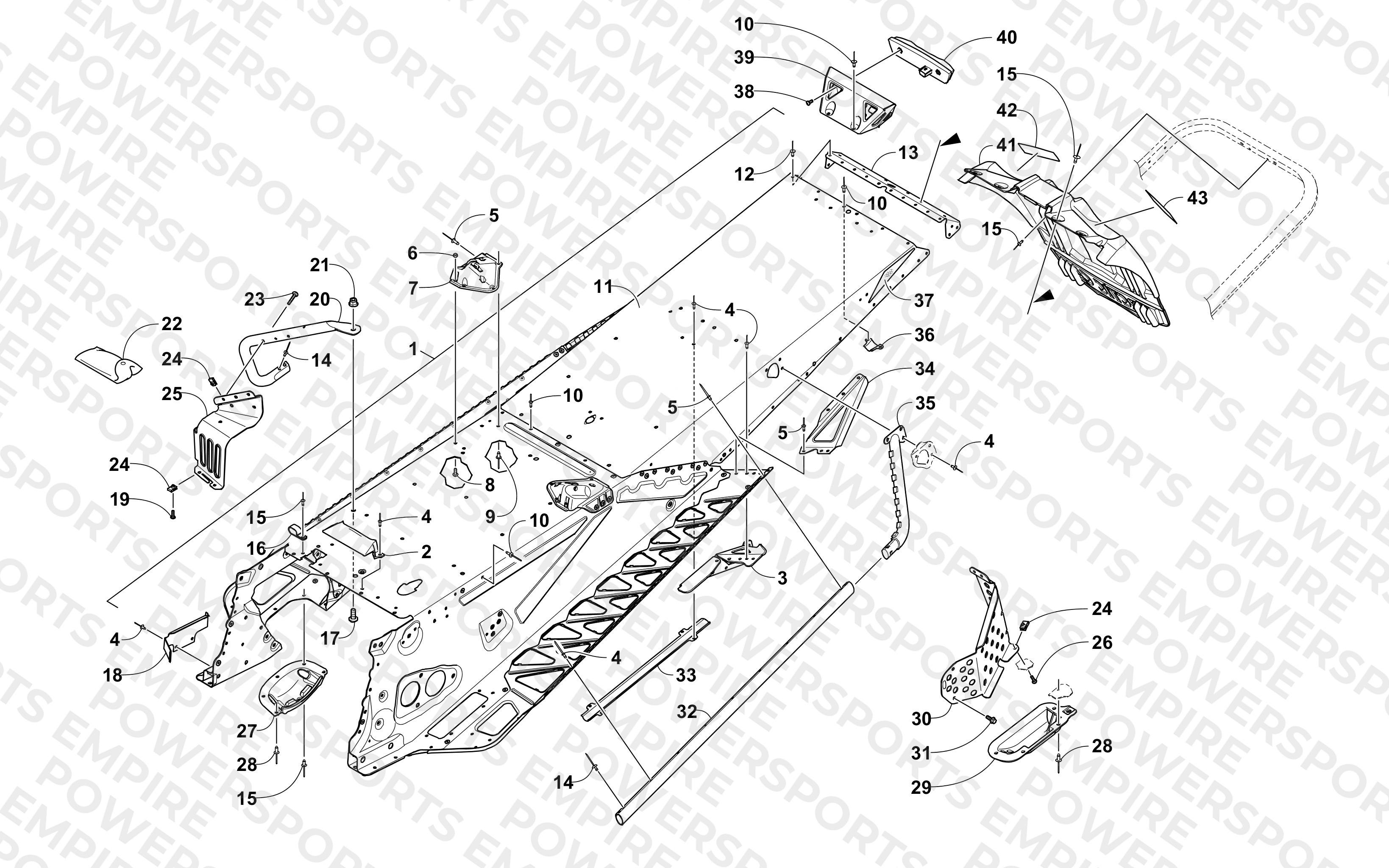 TUNNEL AND SNOWFLAP ASSEMBLY