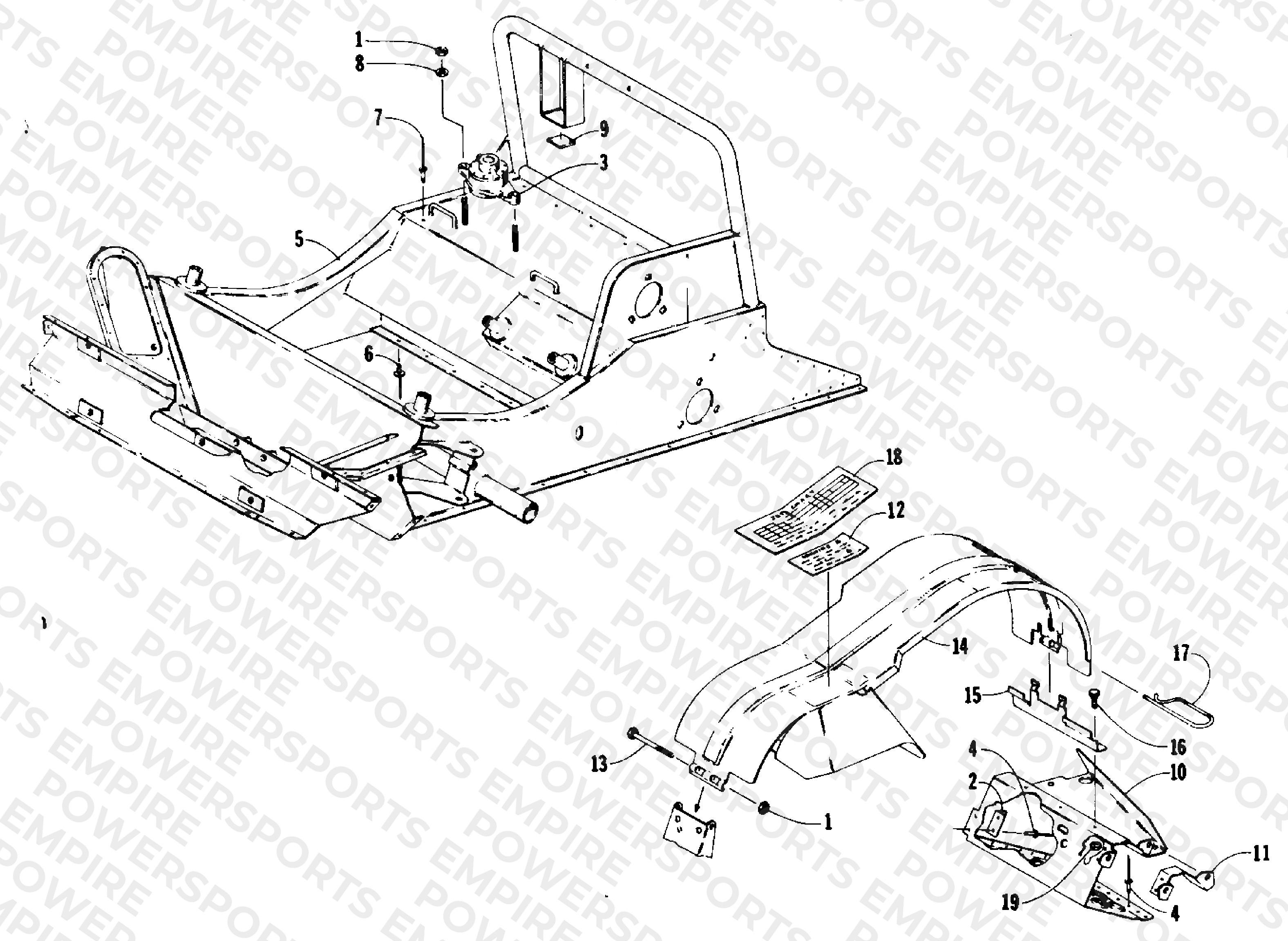 FRONT FRAME AND FOOTREST ASSEMBLY