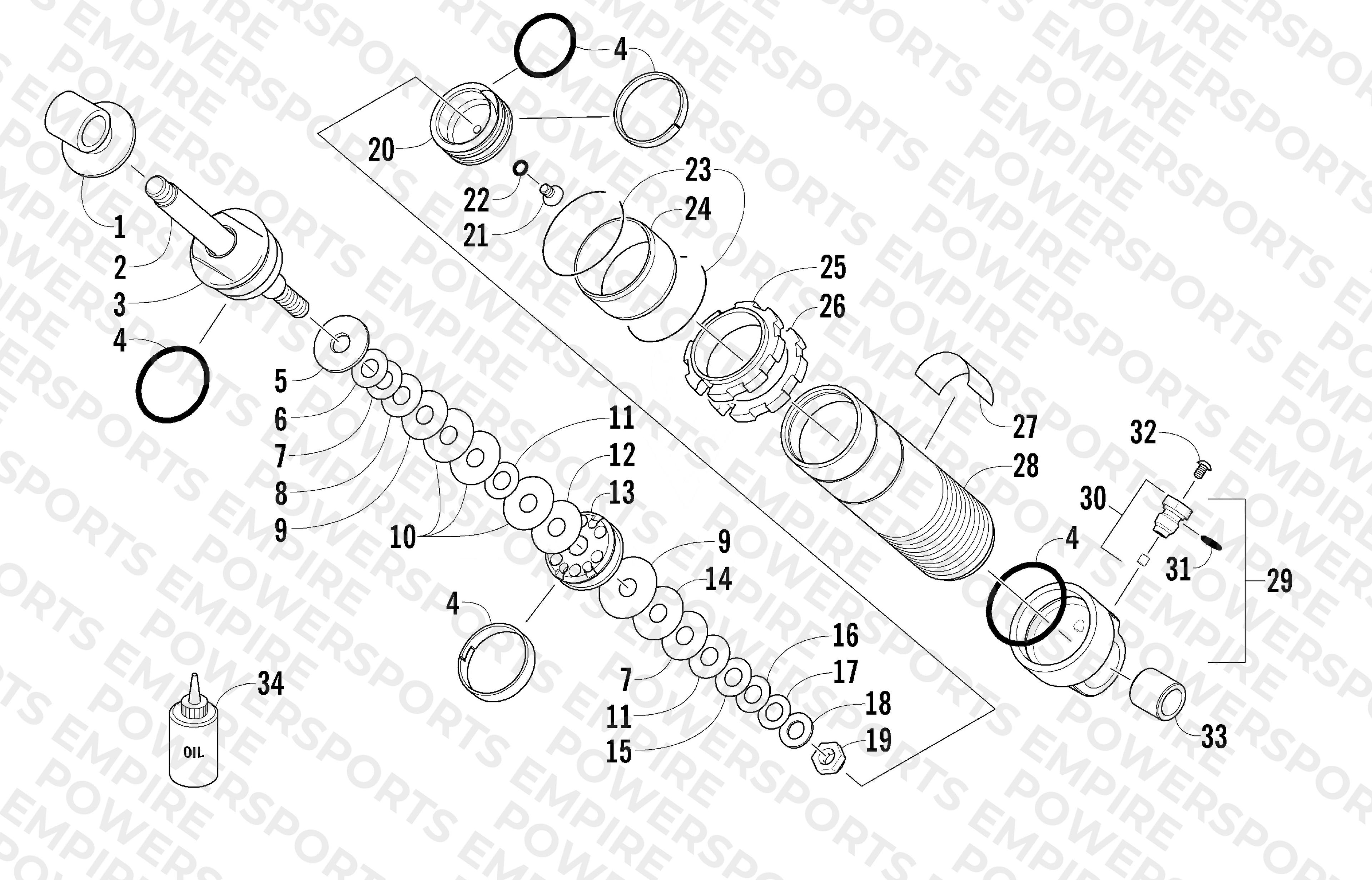 REAR SUSPENSION FRONT ARM SHOCK ABSORBER