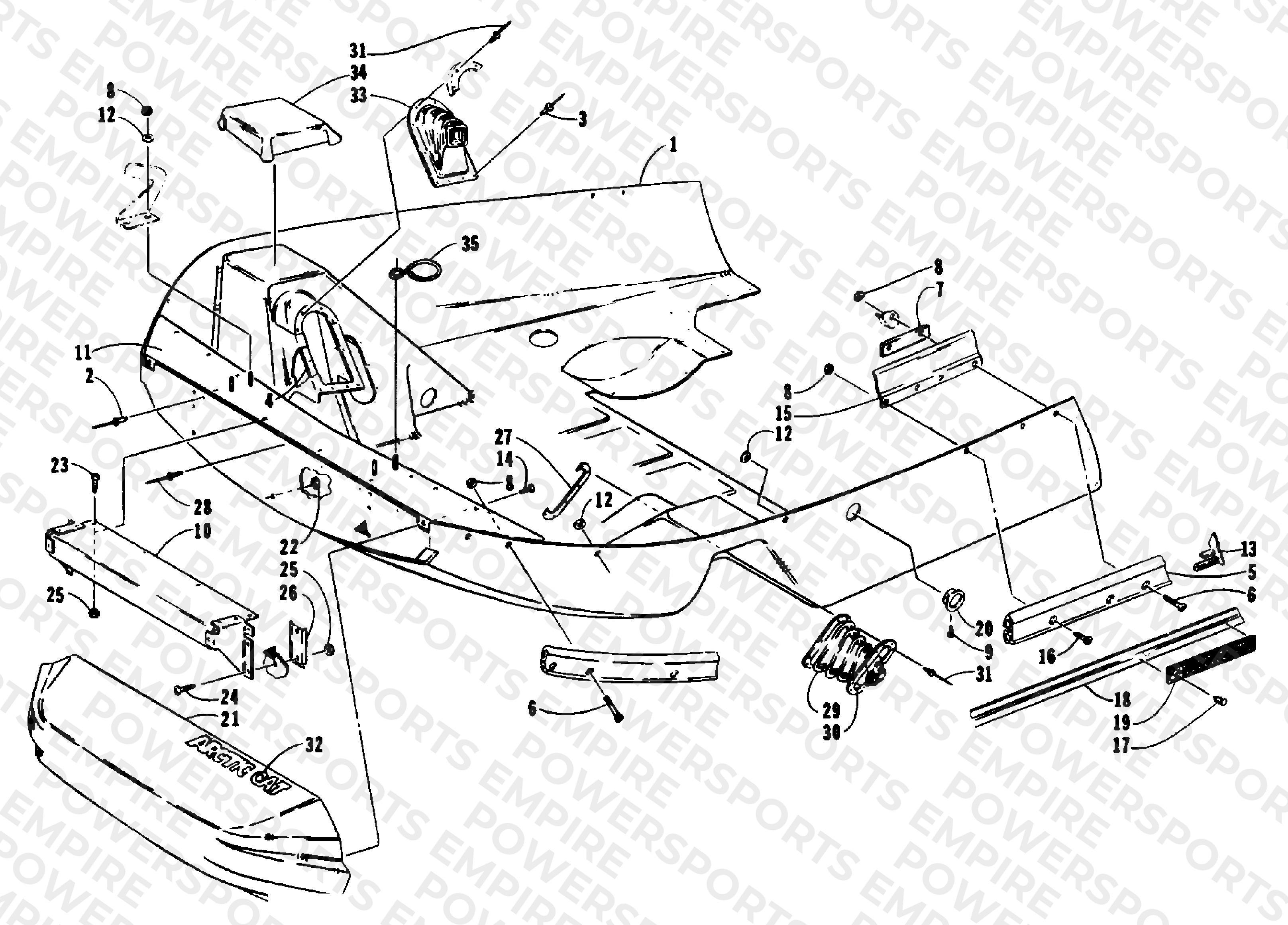 BELLY PAN AND NOSE CONE ASSEMBLIES