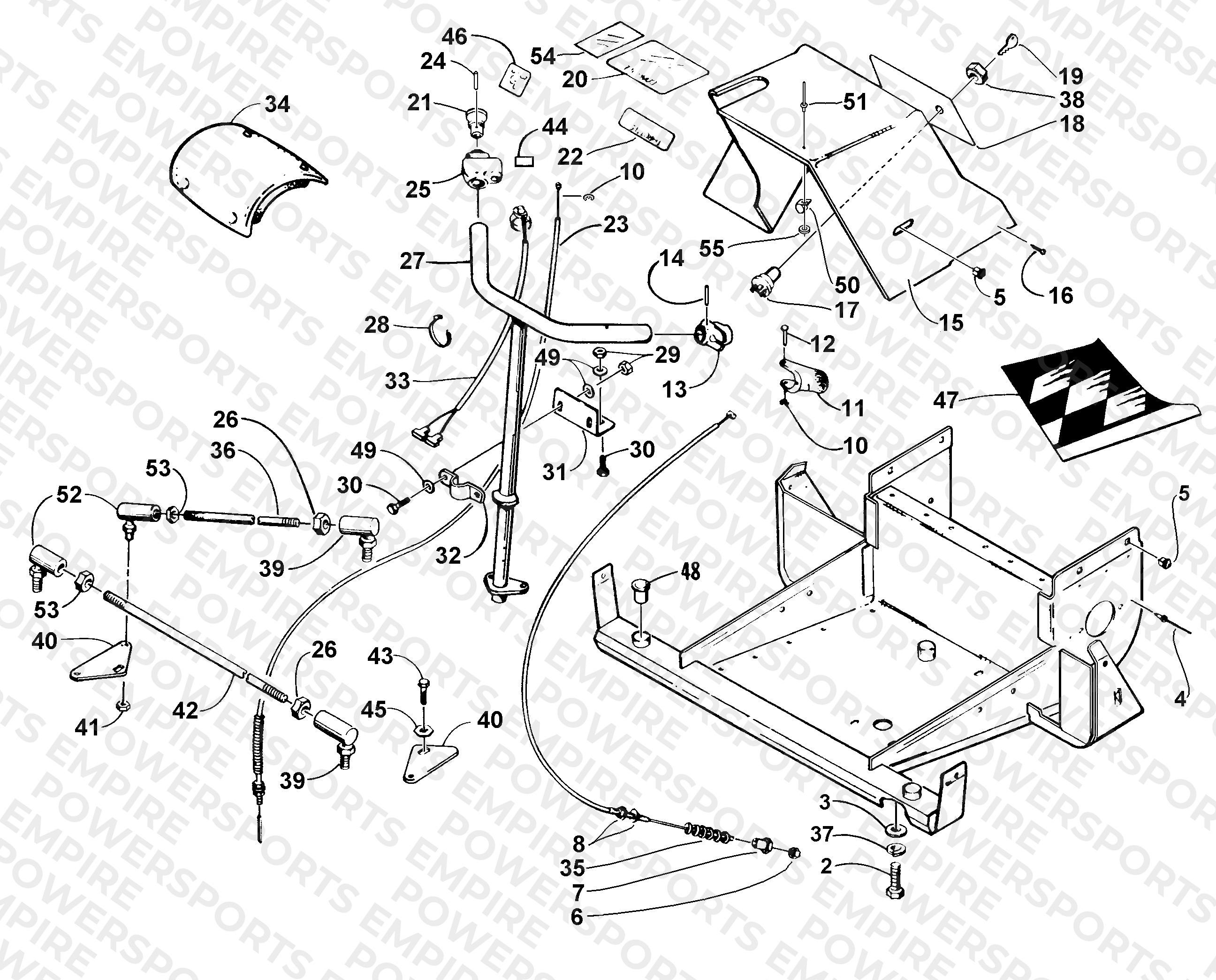 STEERING, FRONT FRAME, AND CONSOLE