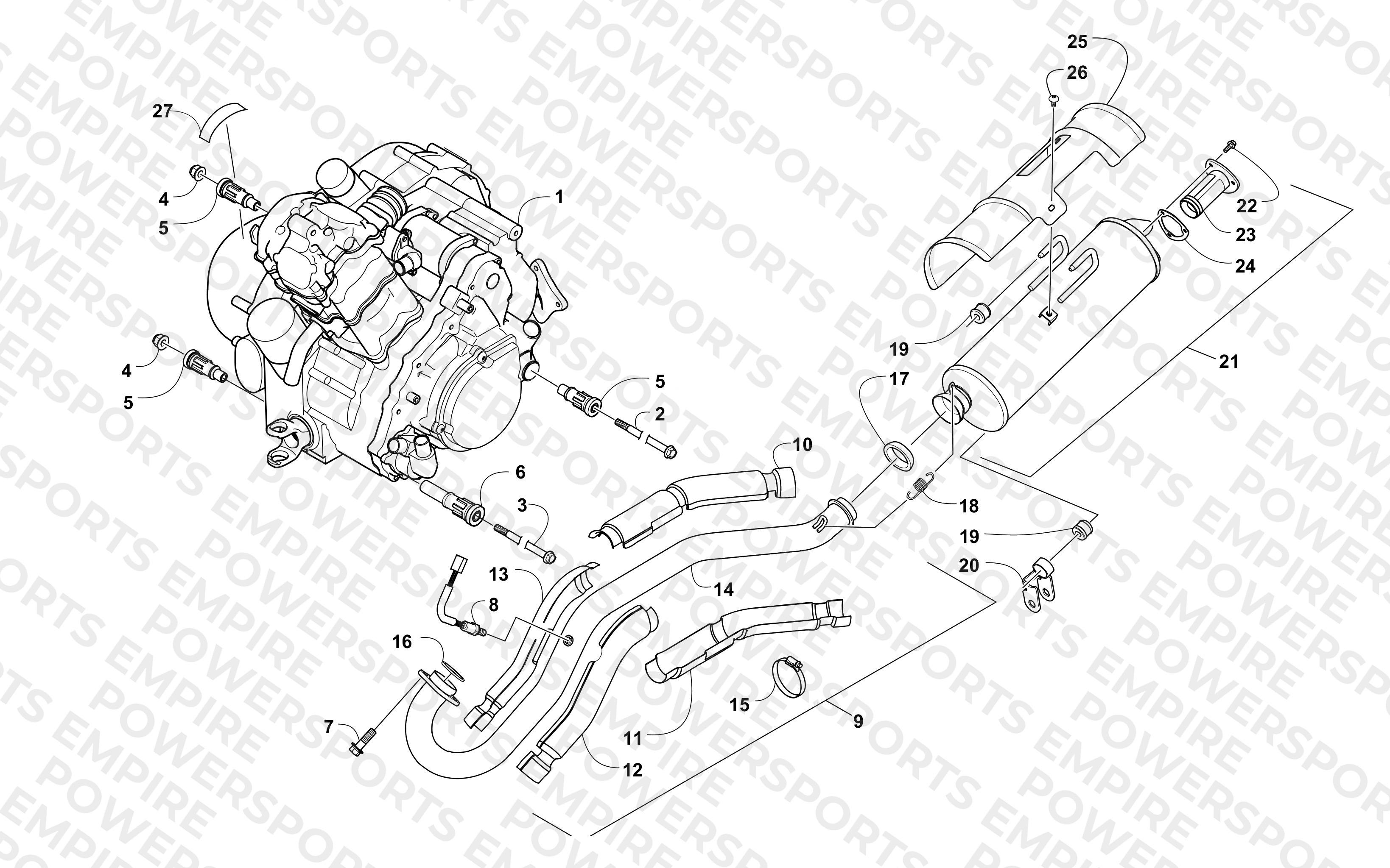 ENGINE AND EXHAUST