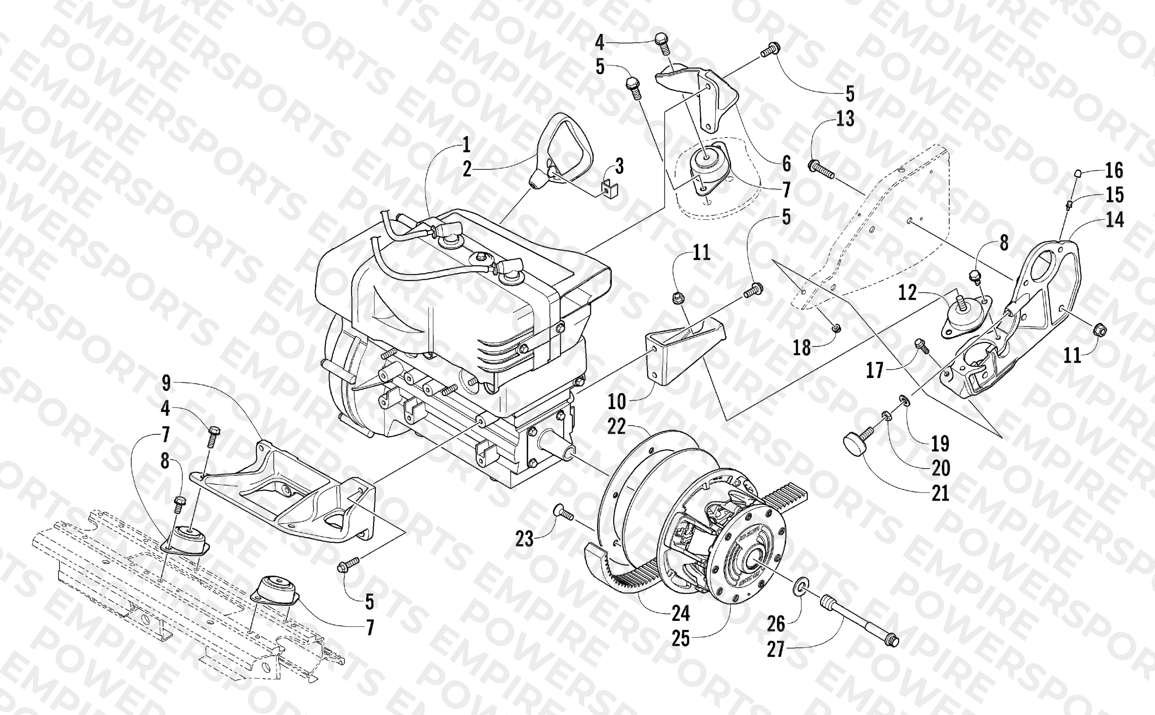 ENGINE AND RELATED PARTS