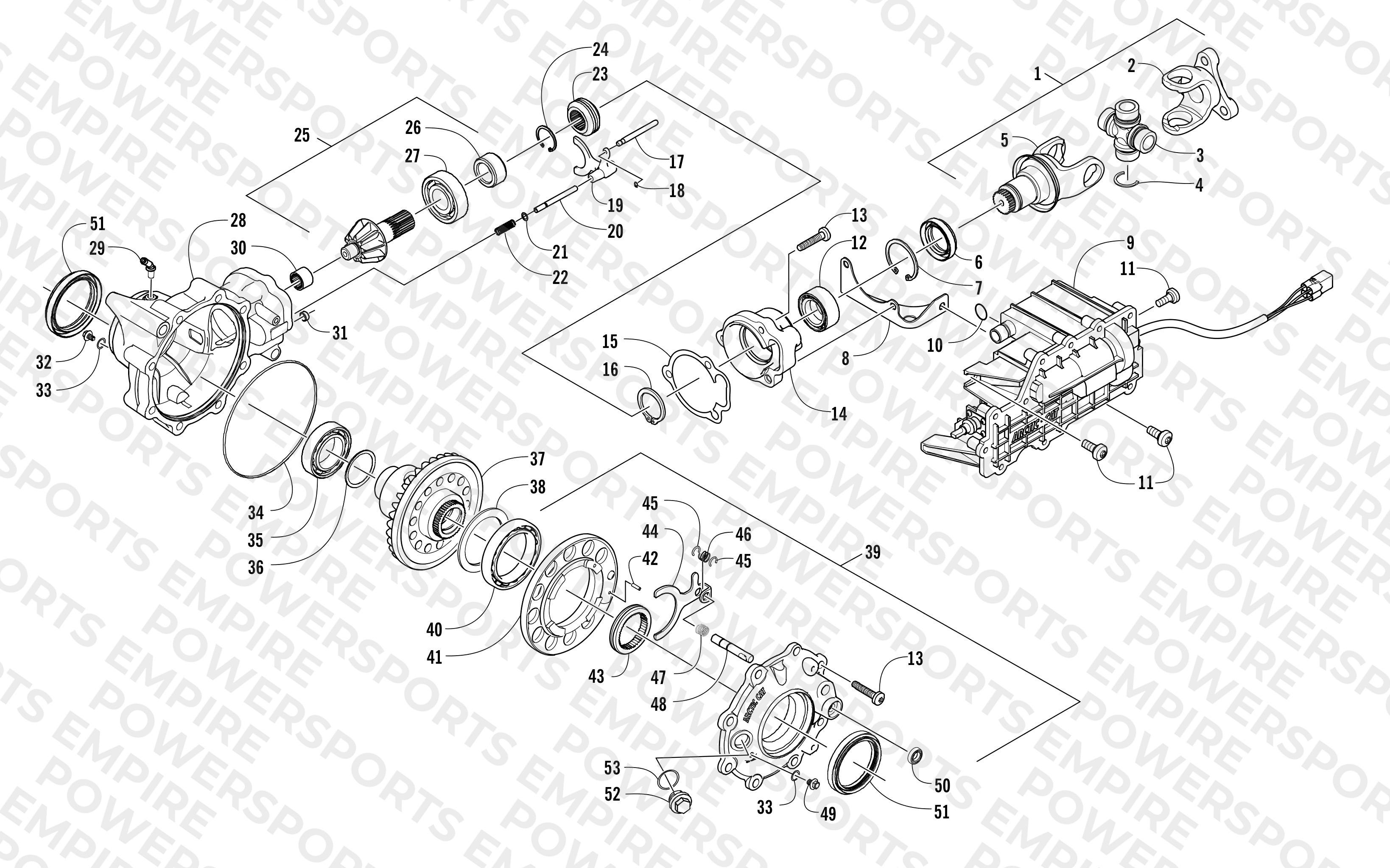 FRONT DRIVE GEARCASE ASSEMBLY
