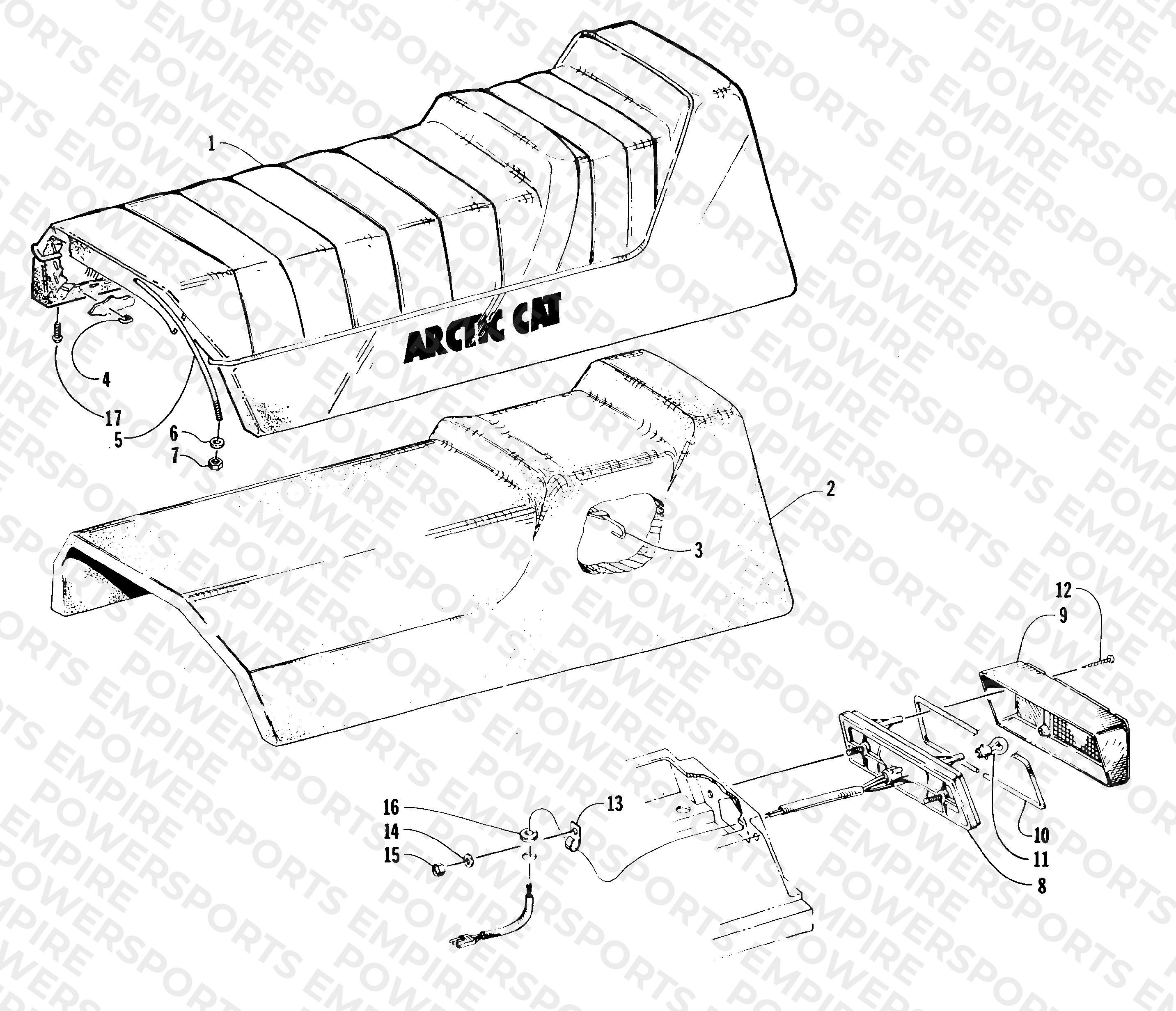 SEAT AND TAILLIGHT ASSEMBLIES