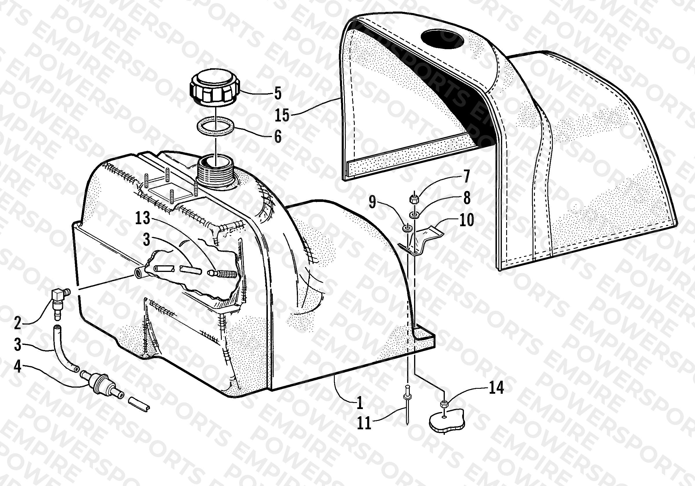 GAS TANK AND COVER