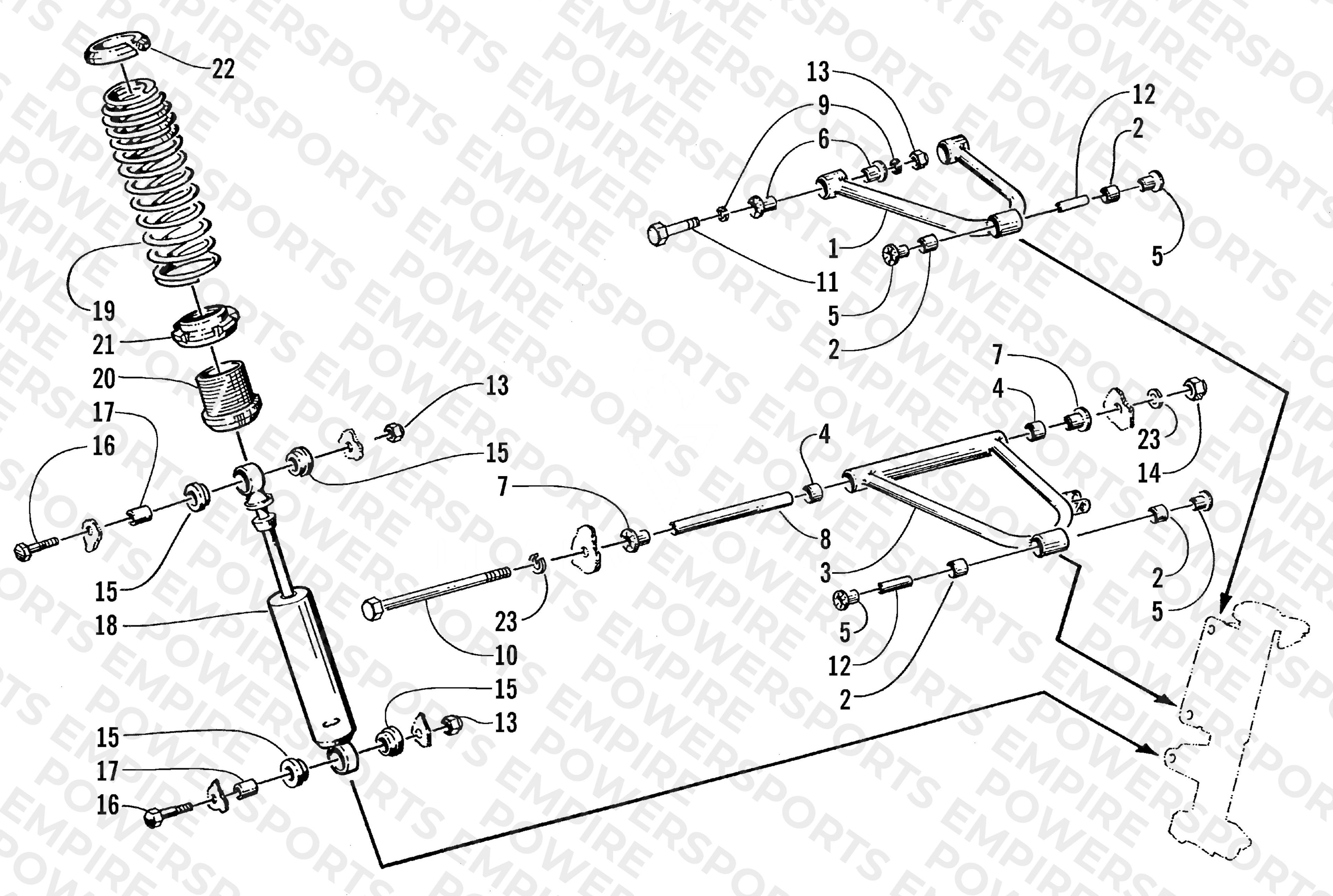FRONT SUSPENSION AND SHOCK ABSORBER