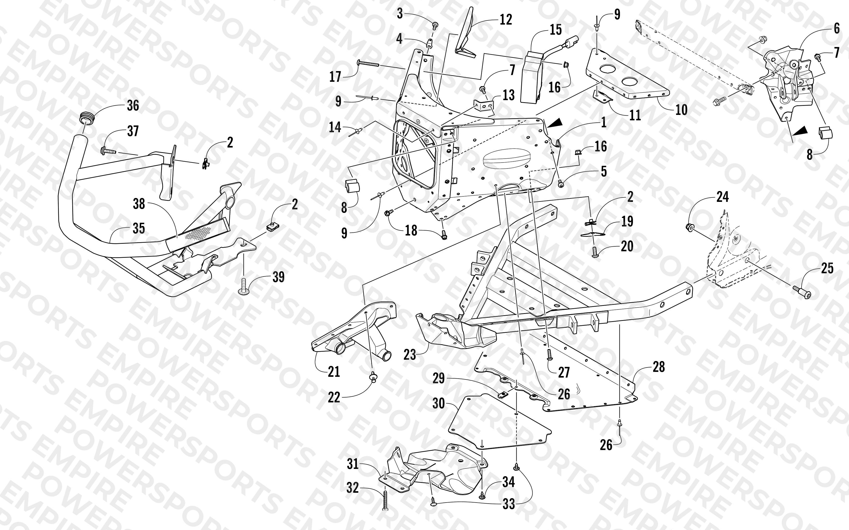 FRONT BUMPER AND FRAME ASSEMBLY