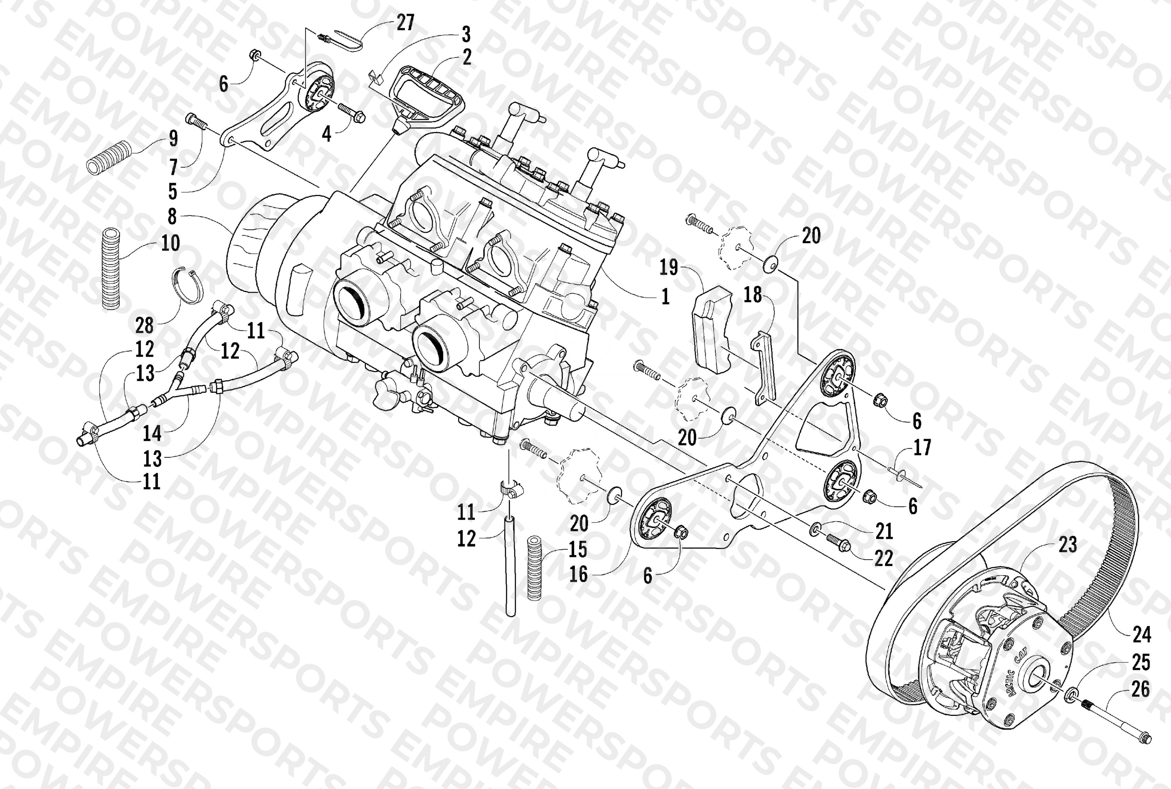 ENGINE AND RELATED PARTS