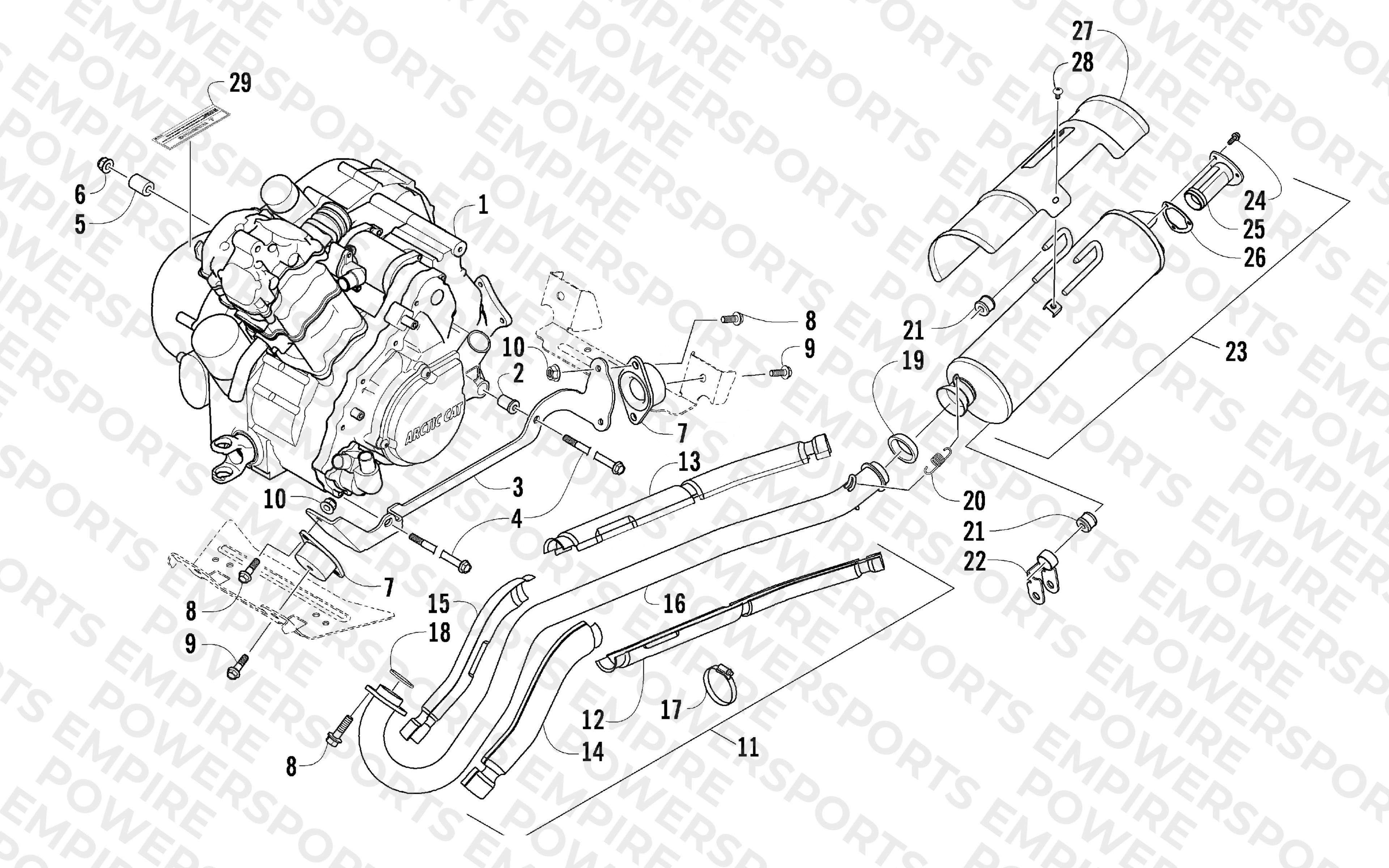 ENGINE AND EXHAUST