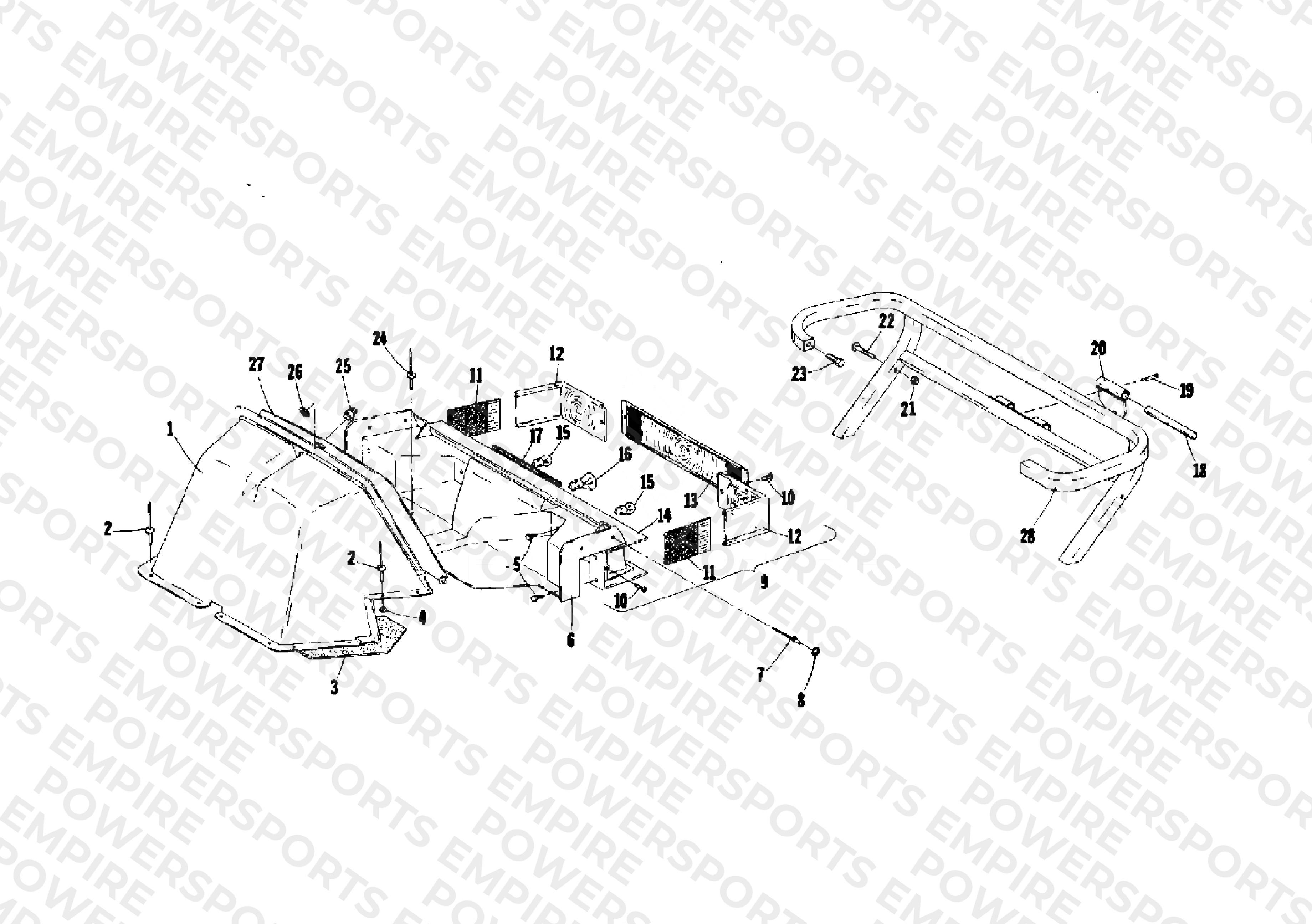REAR SHROUD AND BUMPER