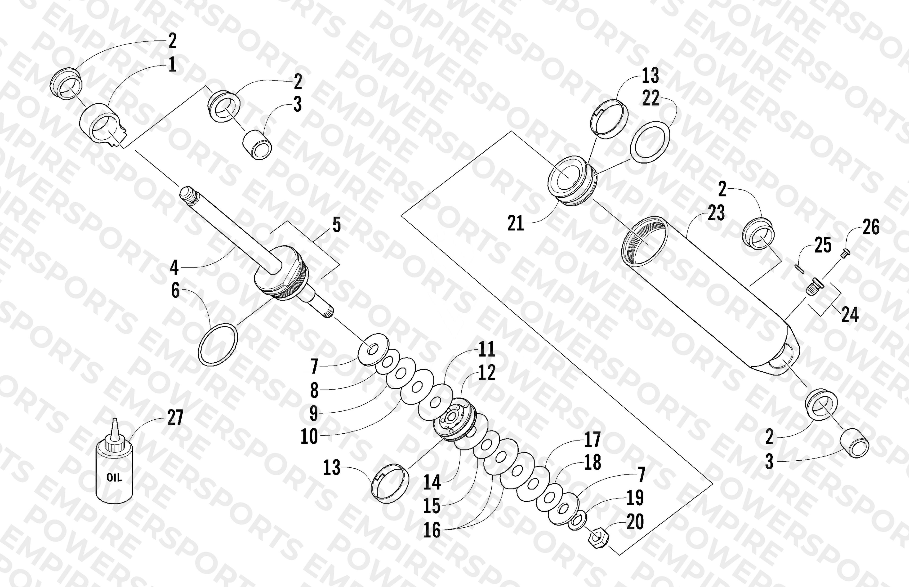 REAR SUSPENSION REAR ARM SHOCK ABSORBER