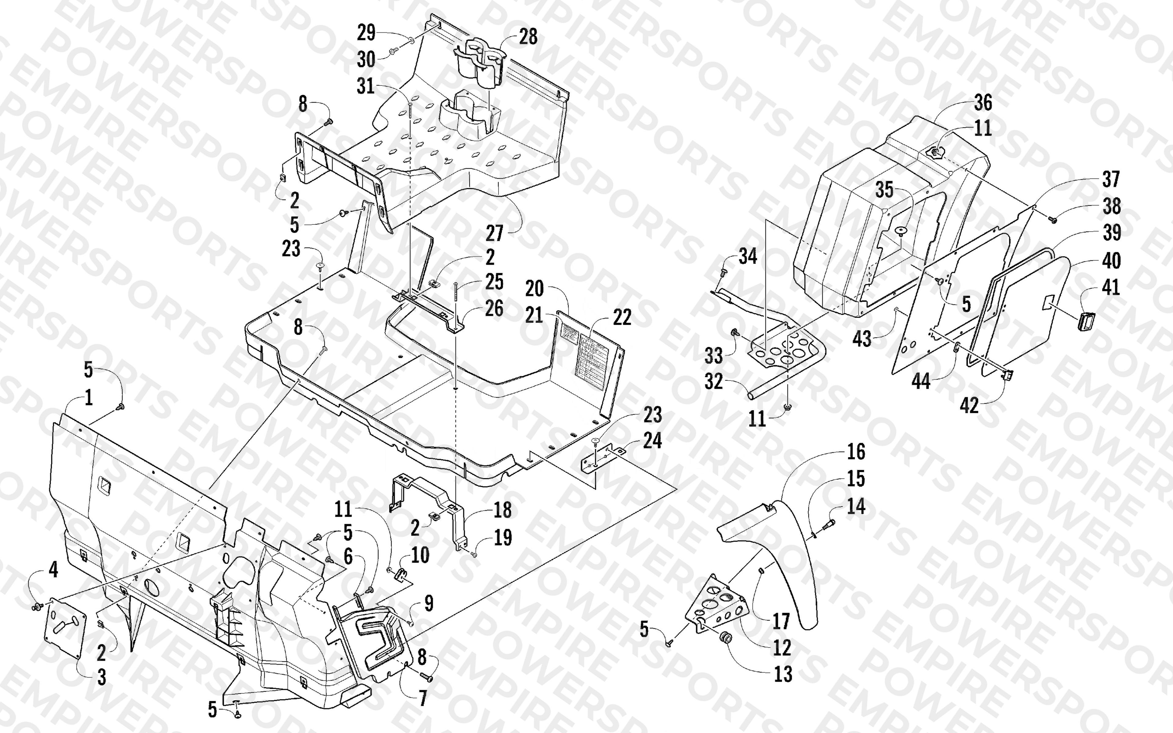CONSOLE, FLOOR PANEL & STORAGE BOX ASSEMBLY