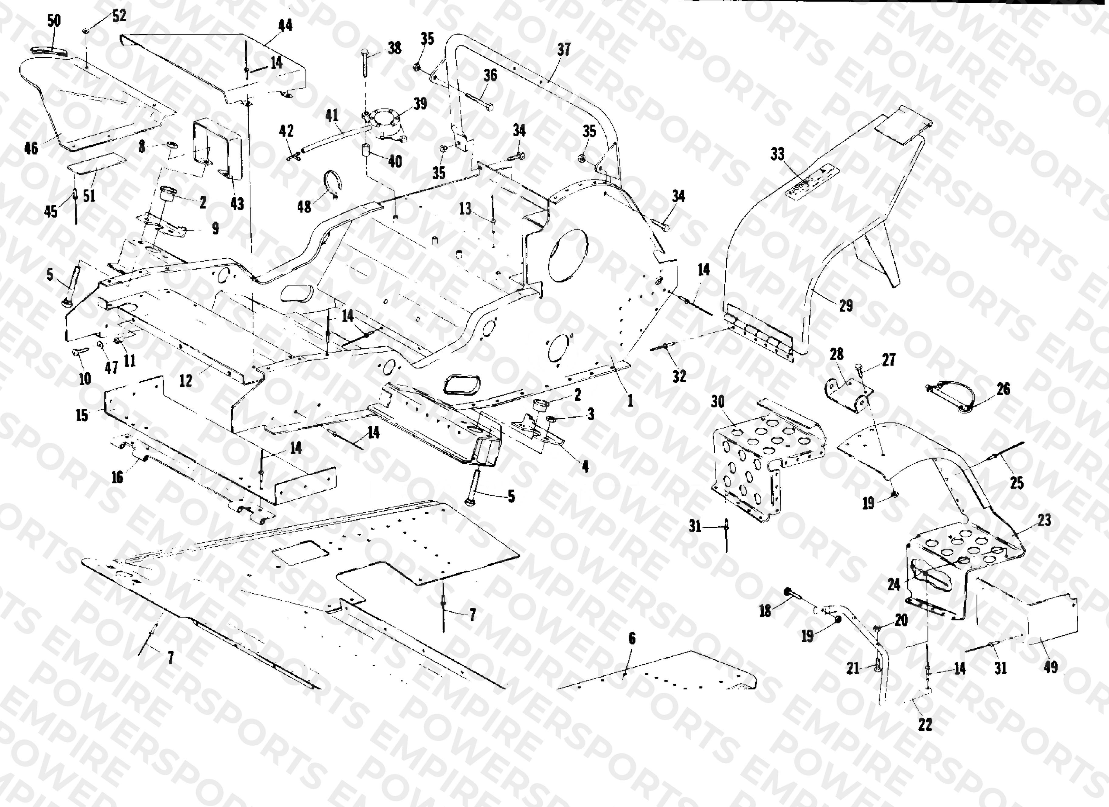 BELLY PAN AND FRONT FRAME