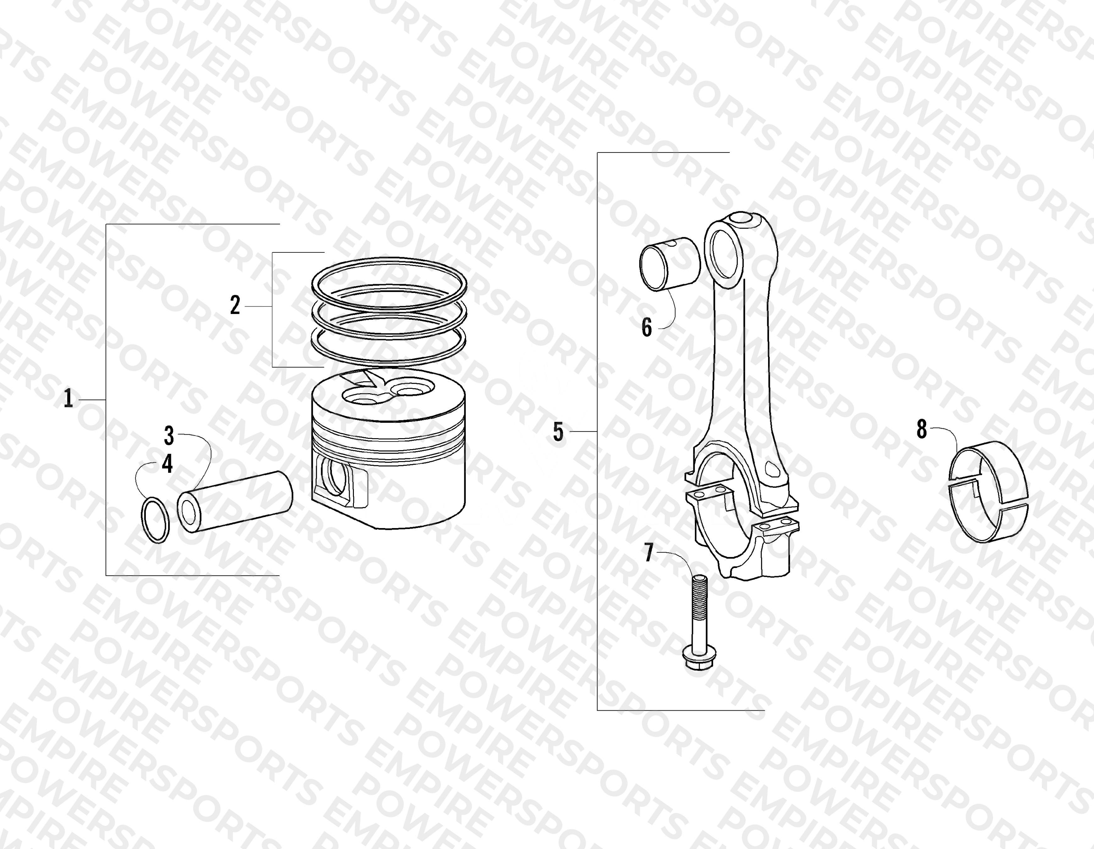 PISTON SET AND CONNECTING ROD ASSEMBLY