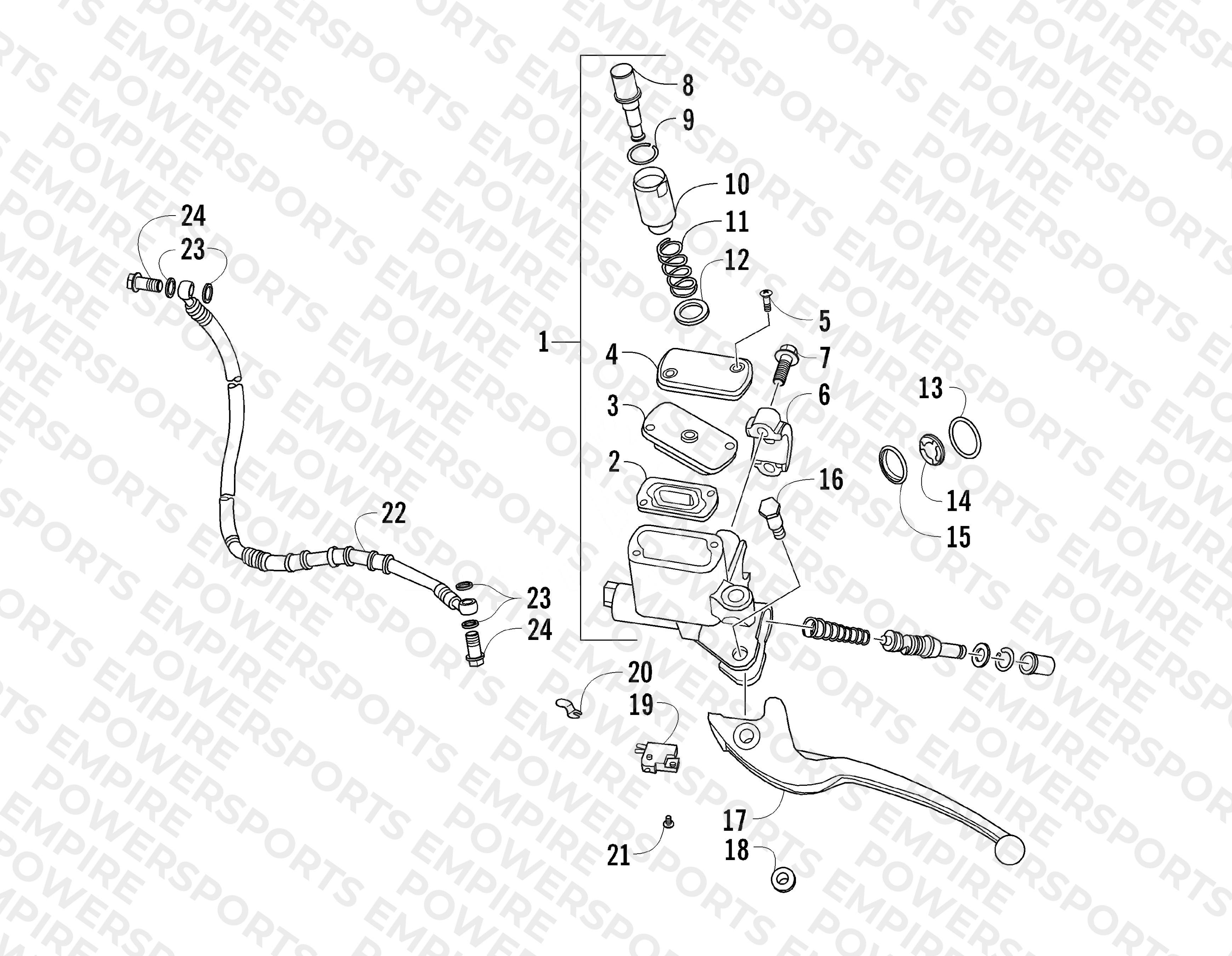 HYDRAULIC HAND BRAKE ASSEMBLY