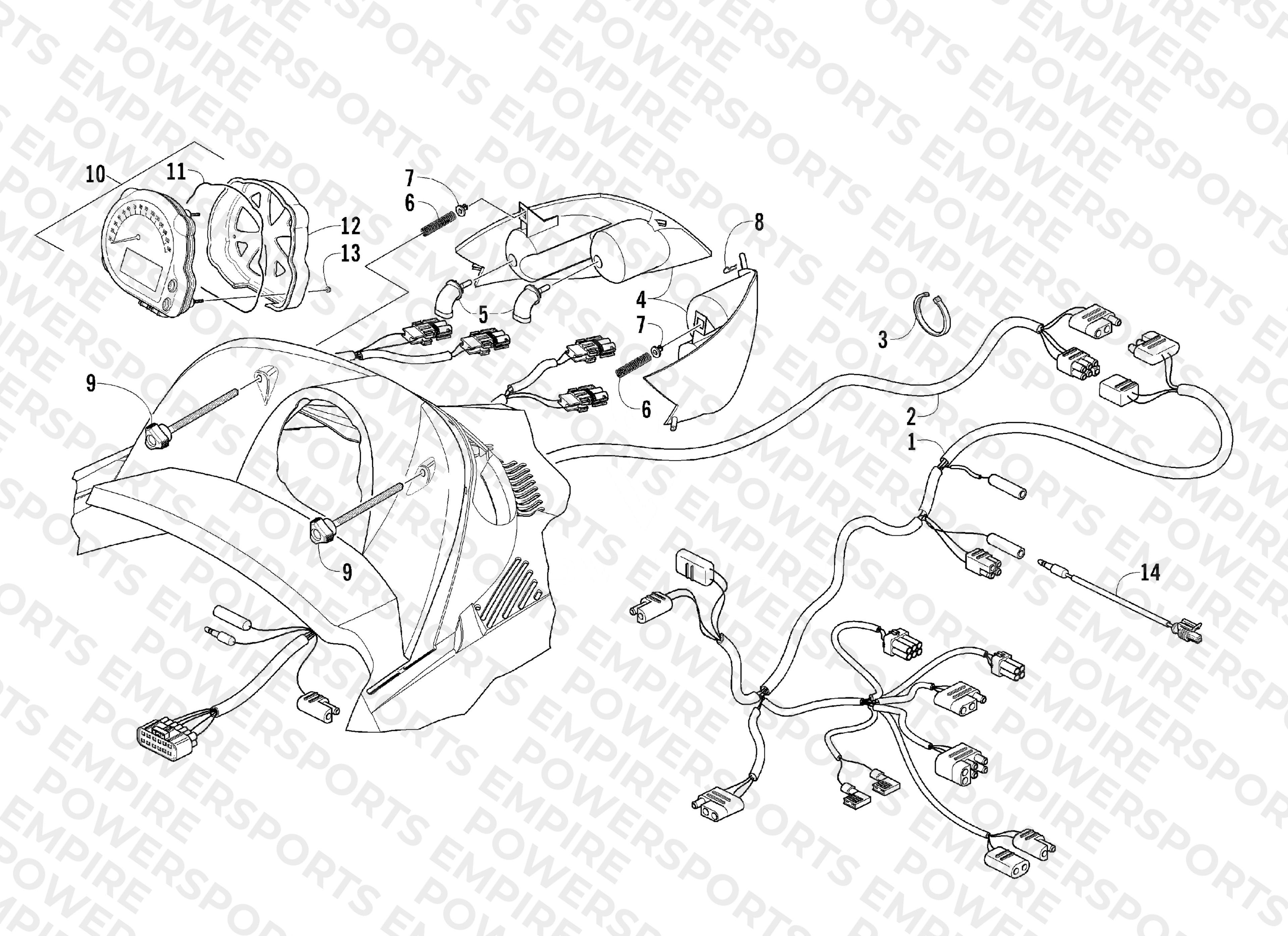 HEADLIGHT, INSTRUMENTS, AND WIRING ASSEMBLIES