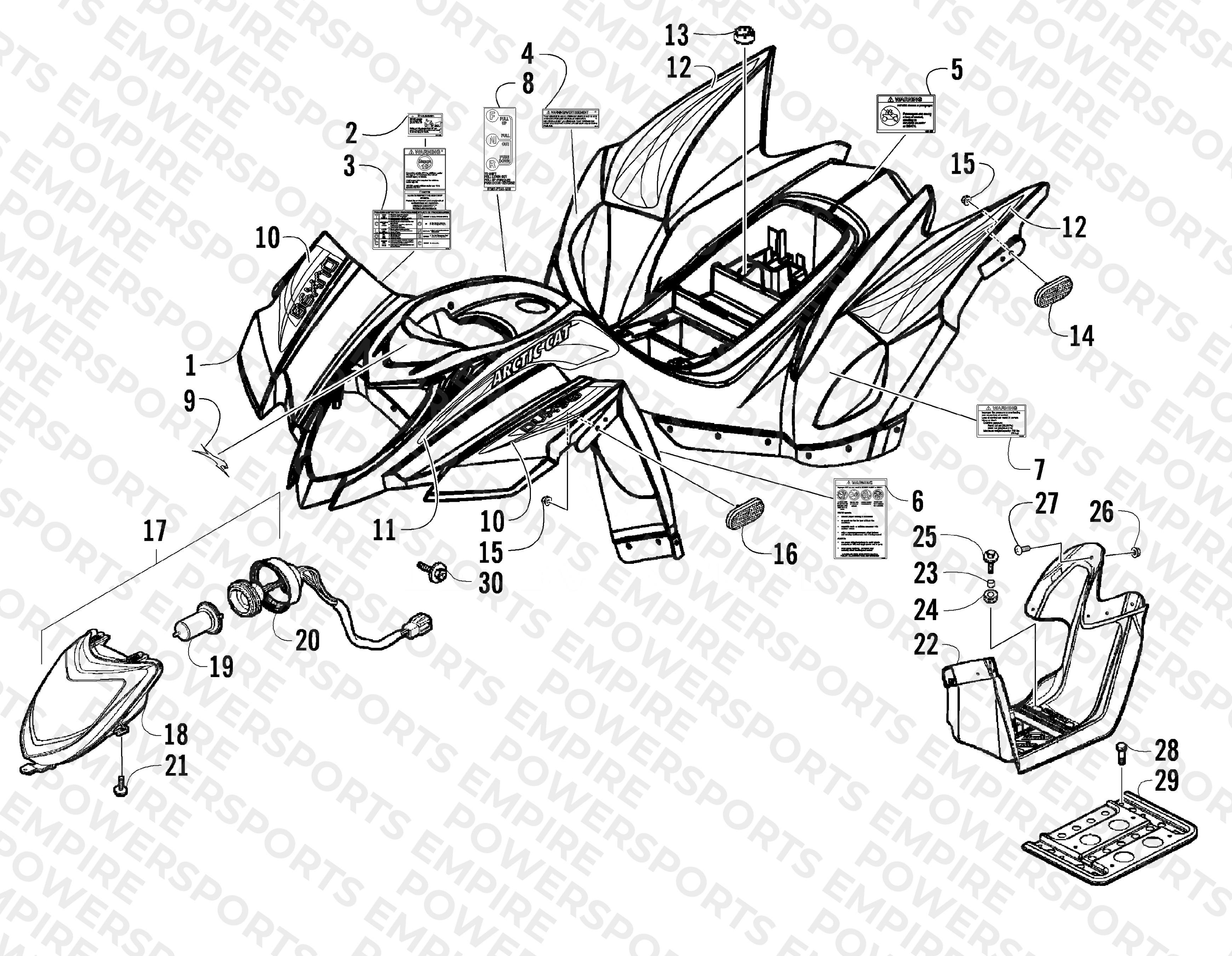 BODY PANEL AND HEADLIGHT ASSEMBLY