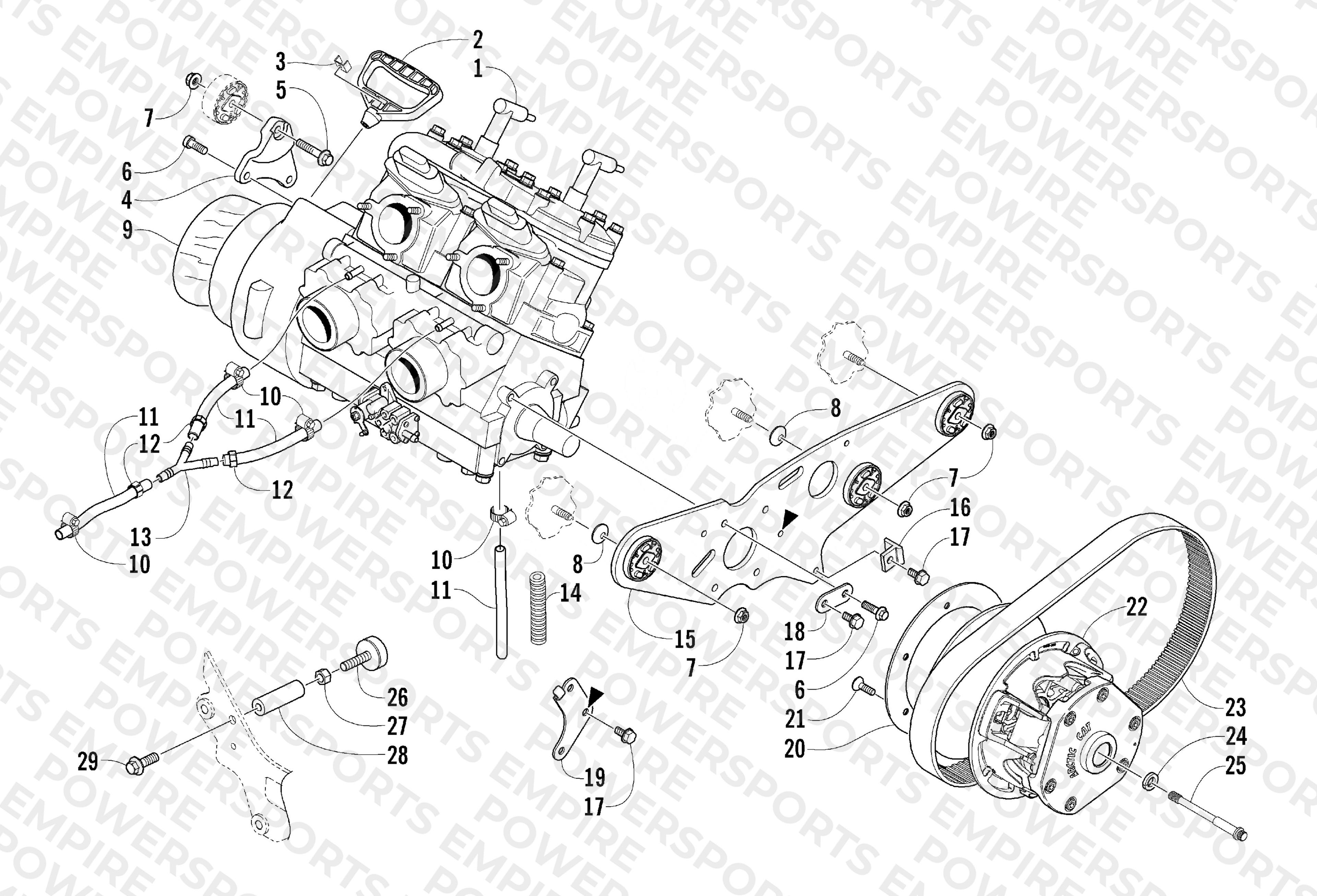 ENGINE AND RELATED PARTS