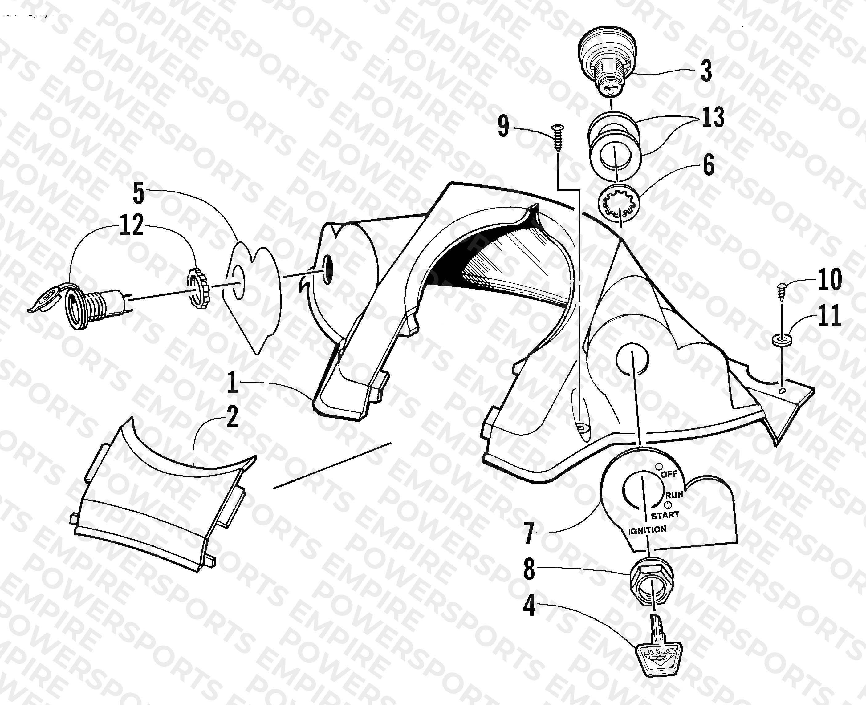 CONSOLE AND SWITCH ASSEMBLY