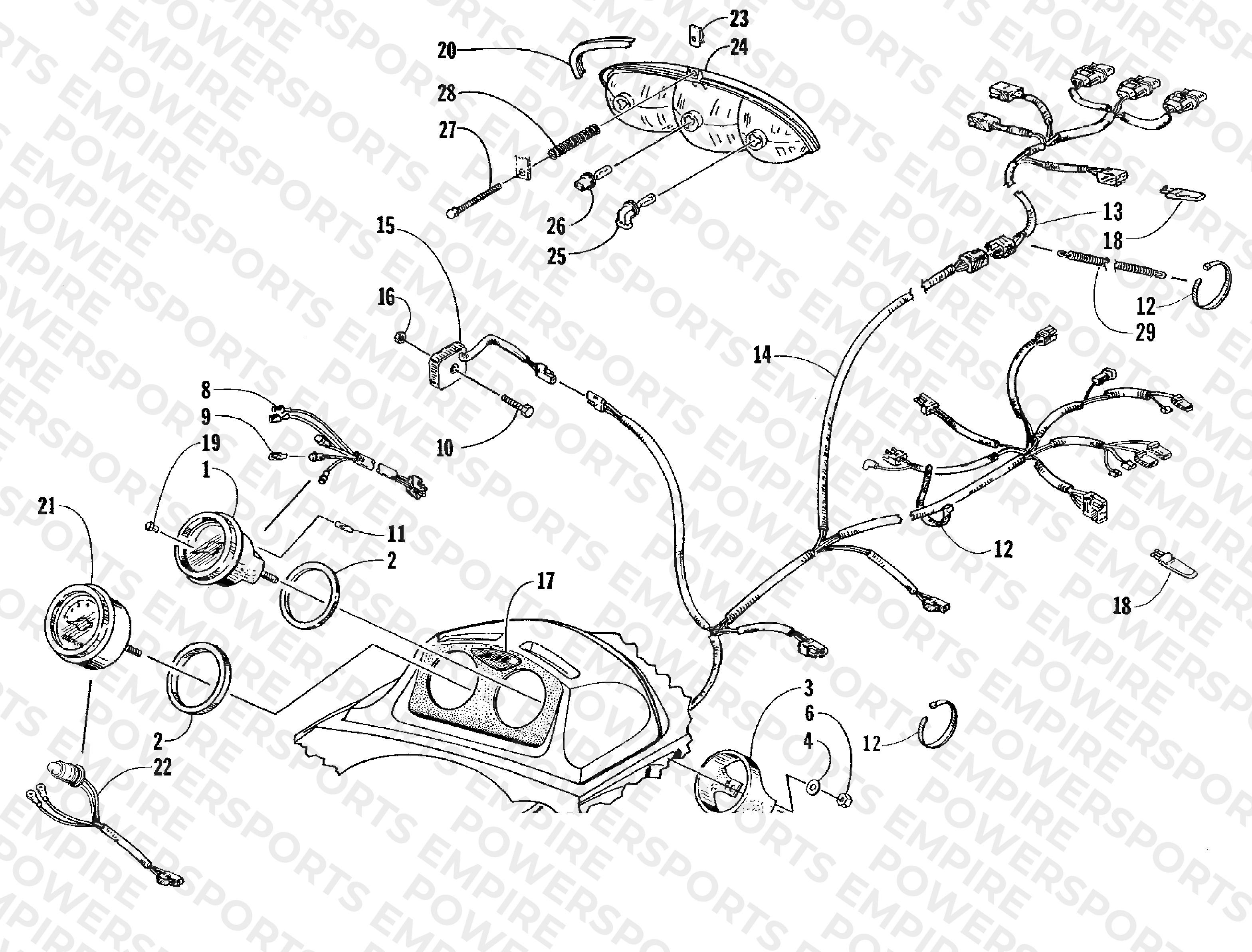HEADLIGHT, INSTRUMENTS, AND WIRING ASSEMBLIES