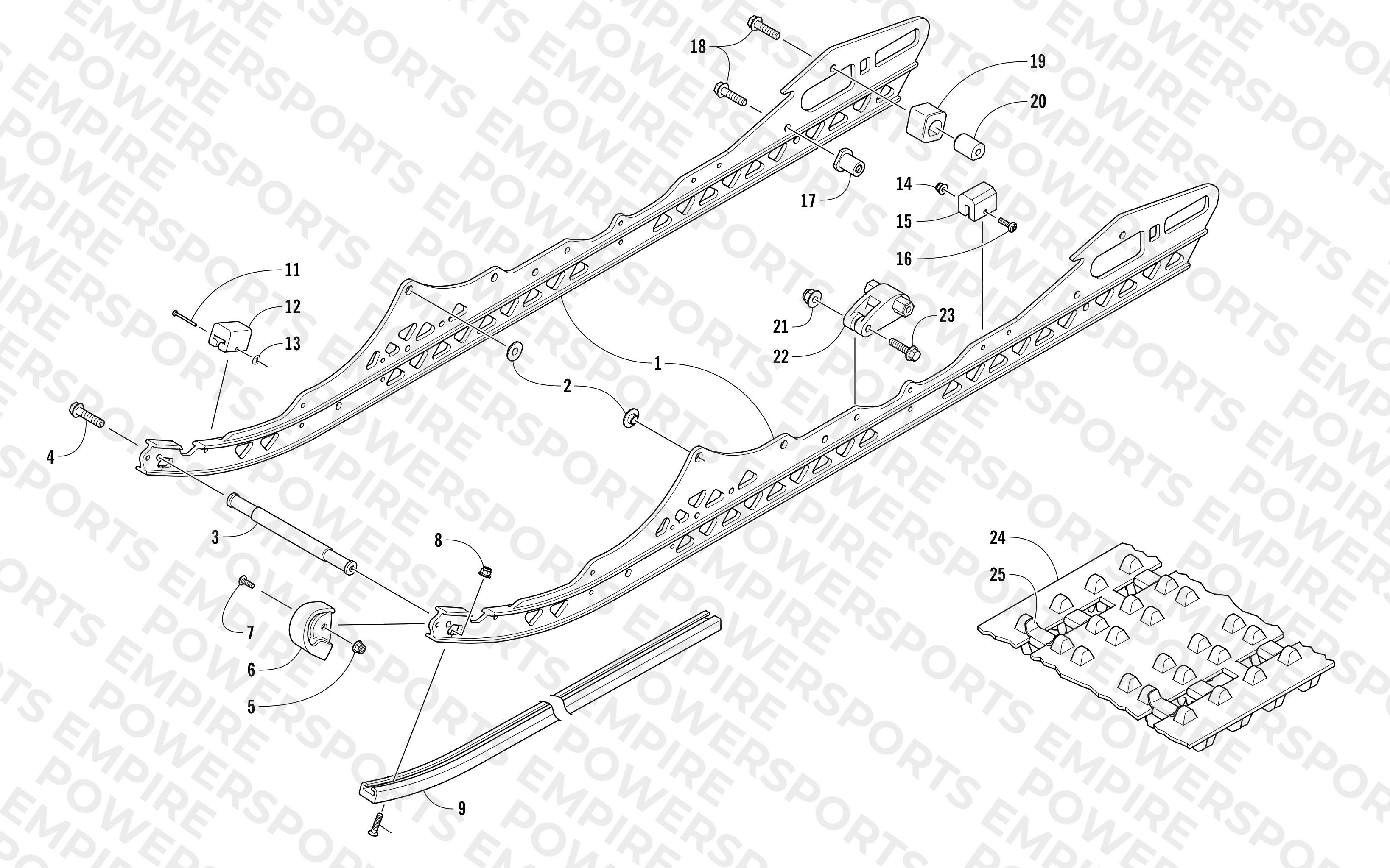 SLIDE RAIL AND TRACK ASSEMBLY