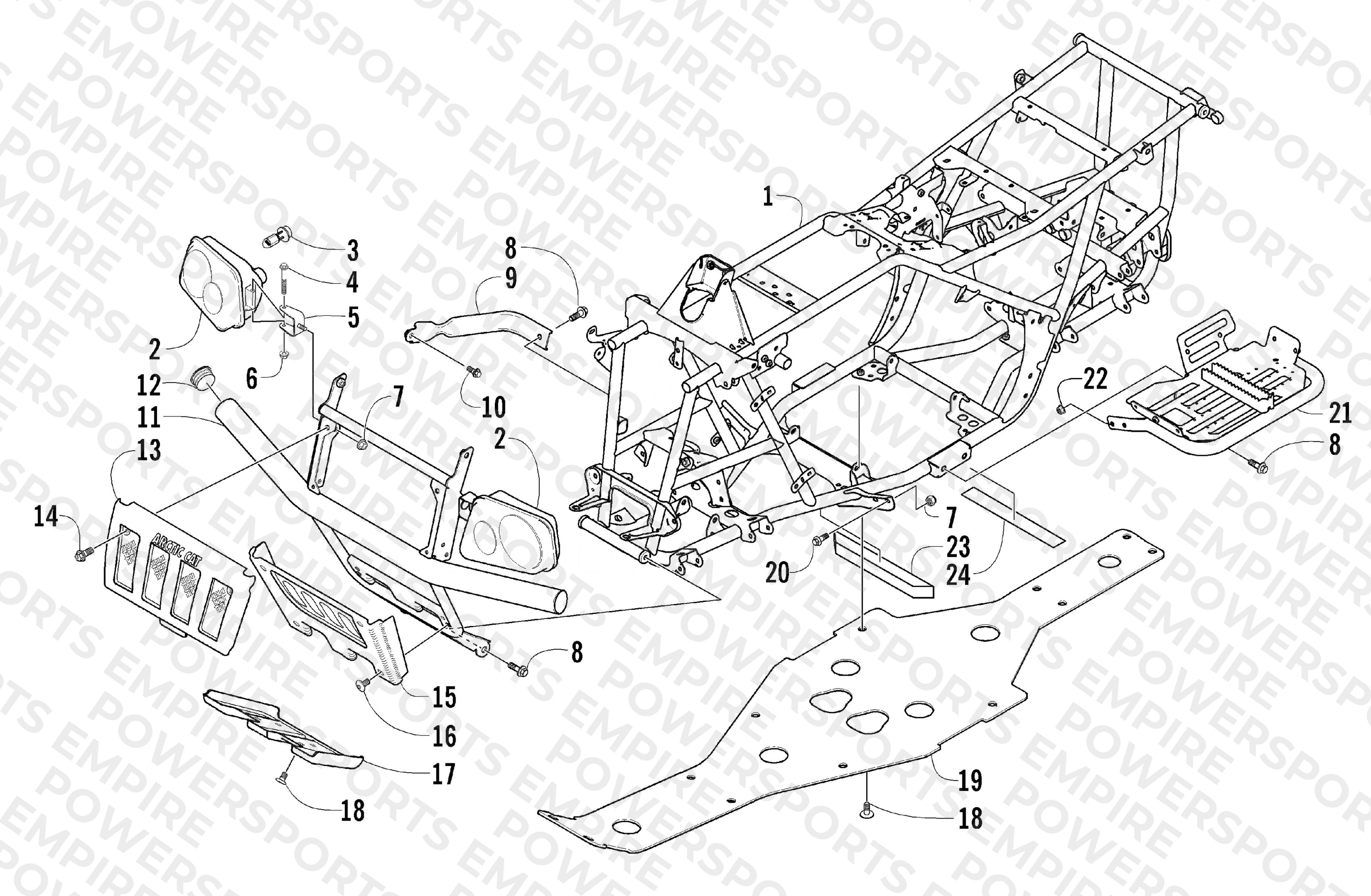 FRAME AND RELATED PARTS