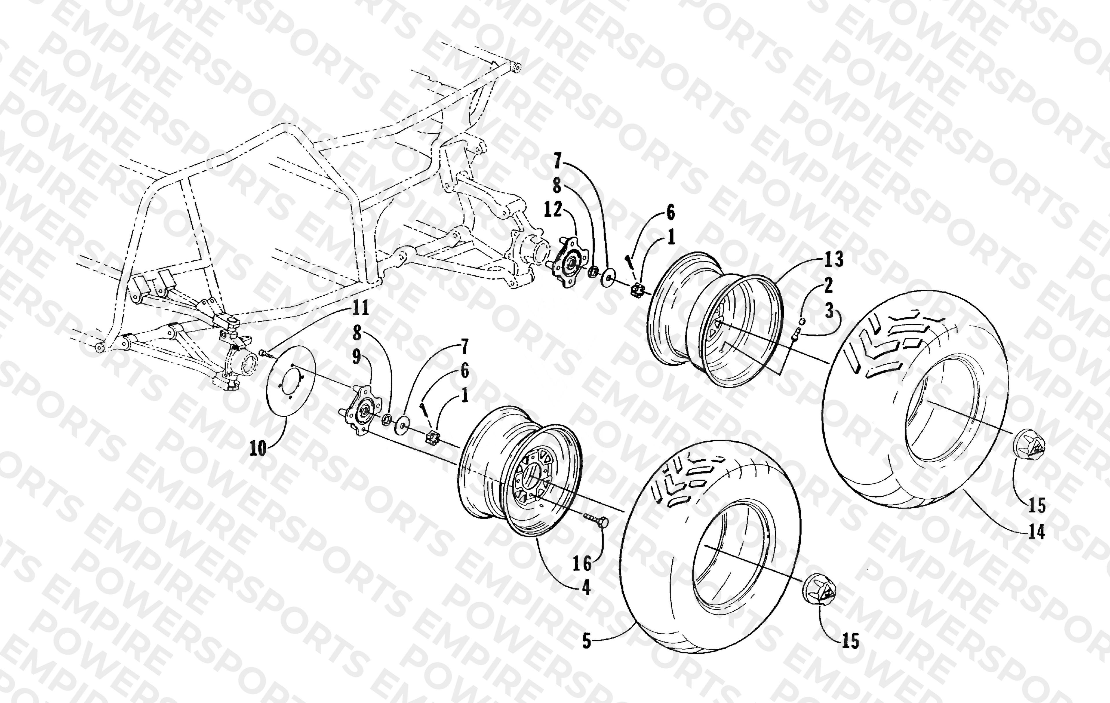 WHEEL AND TIRE ASSEMBLY