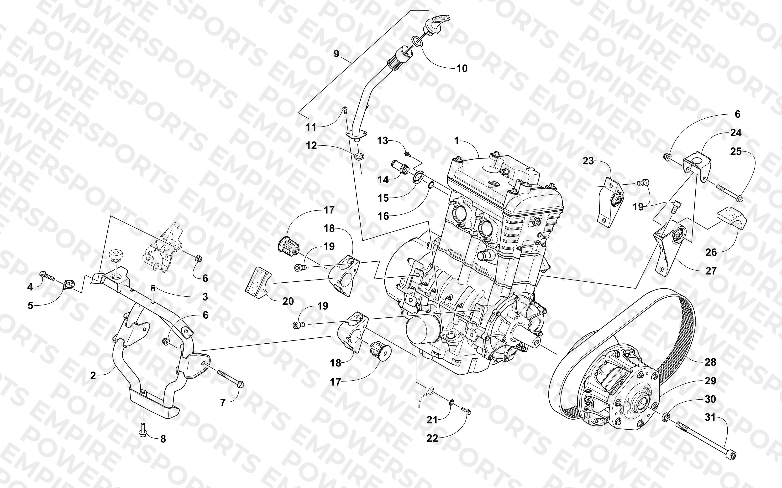 ENGINE AND RELATED PARTS