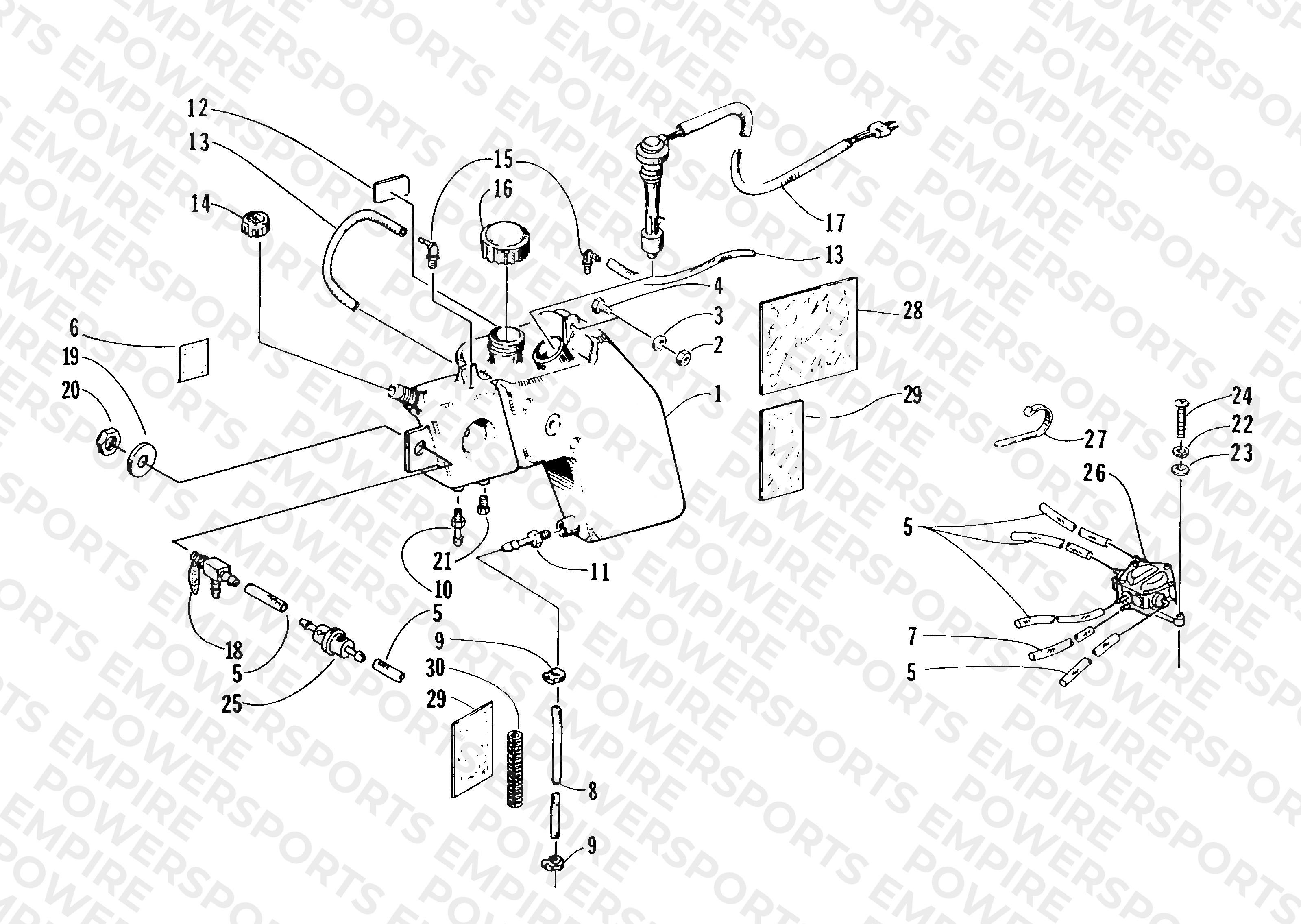 OIL TANK AND FUEL PUMP