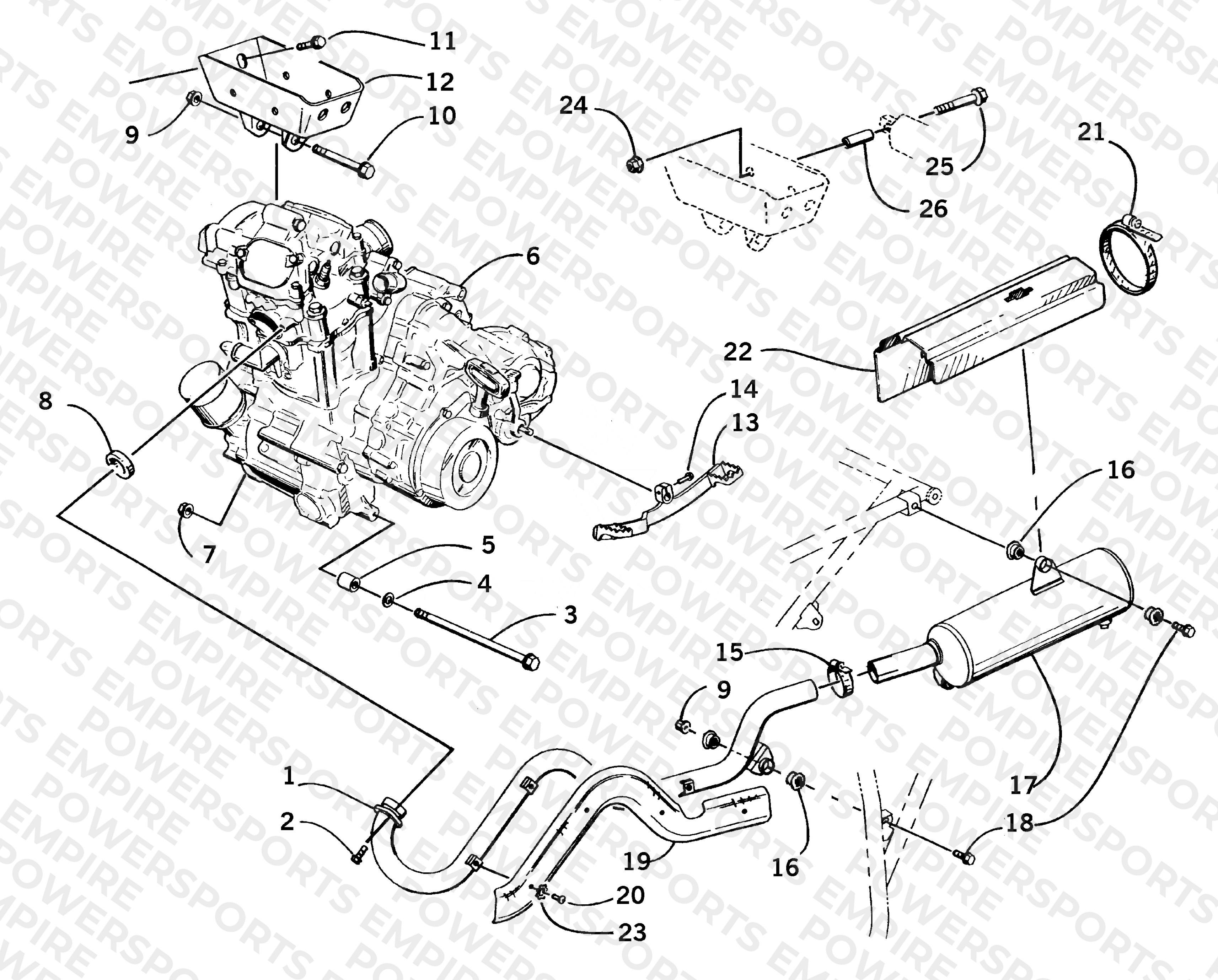 ENGINE AND EXHAUST