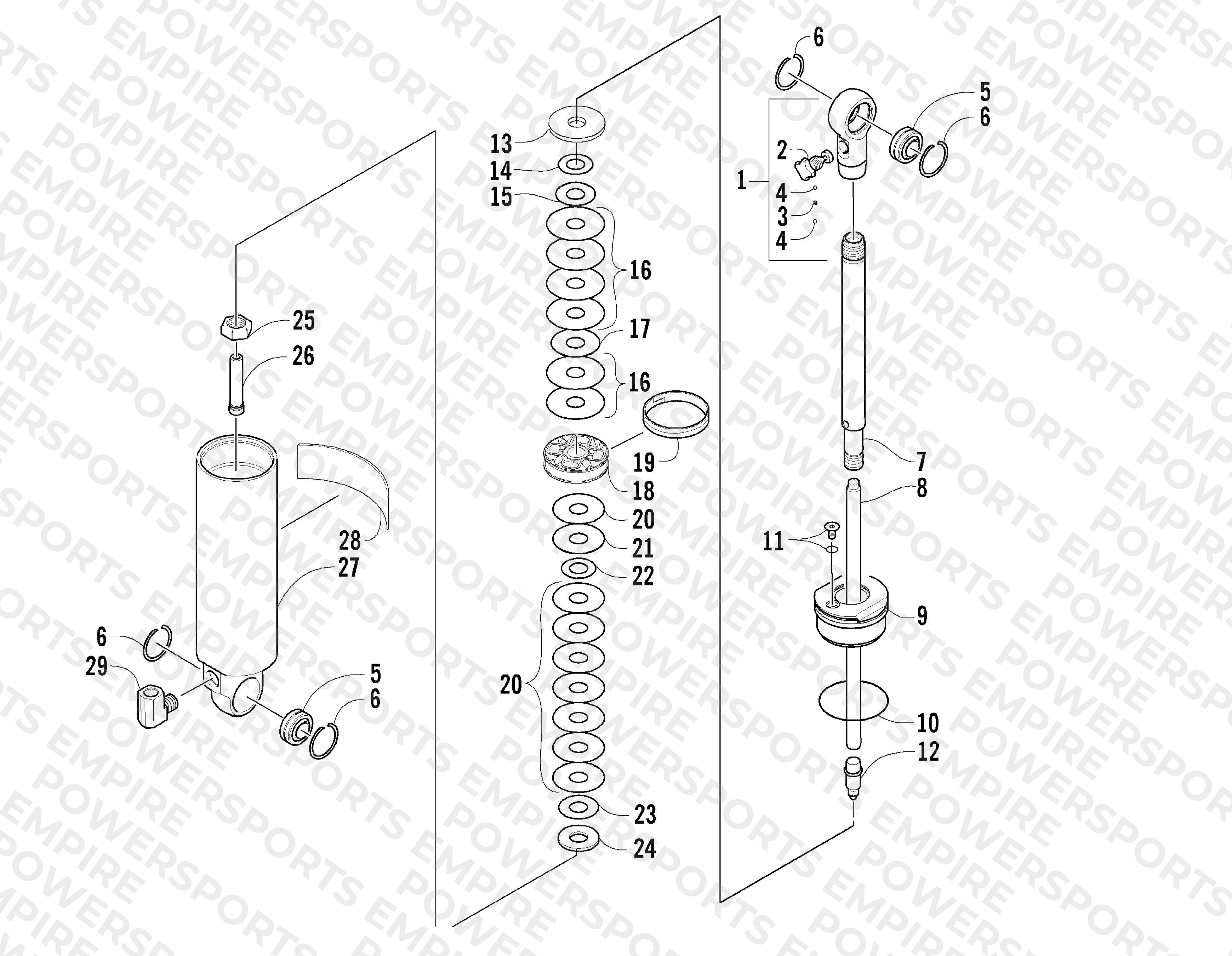 REAR SUSPENSION REAR ARM SHOCK ABSORBER