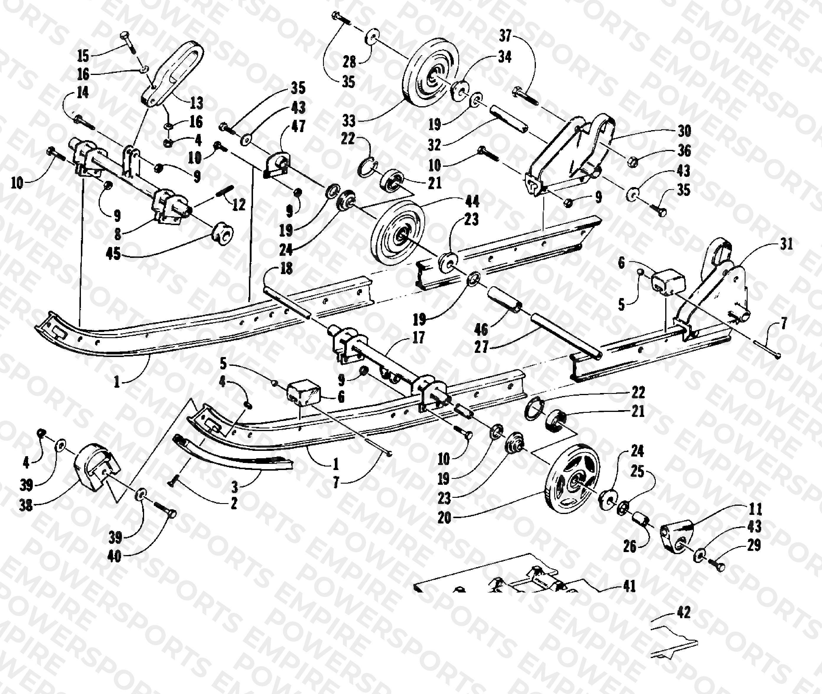 SLIDE RAIL AND TRACK ASSEMBLY