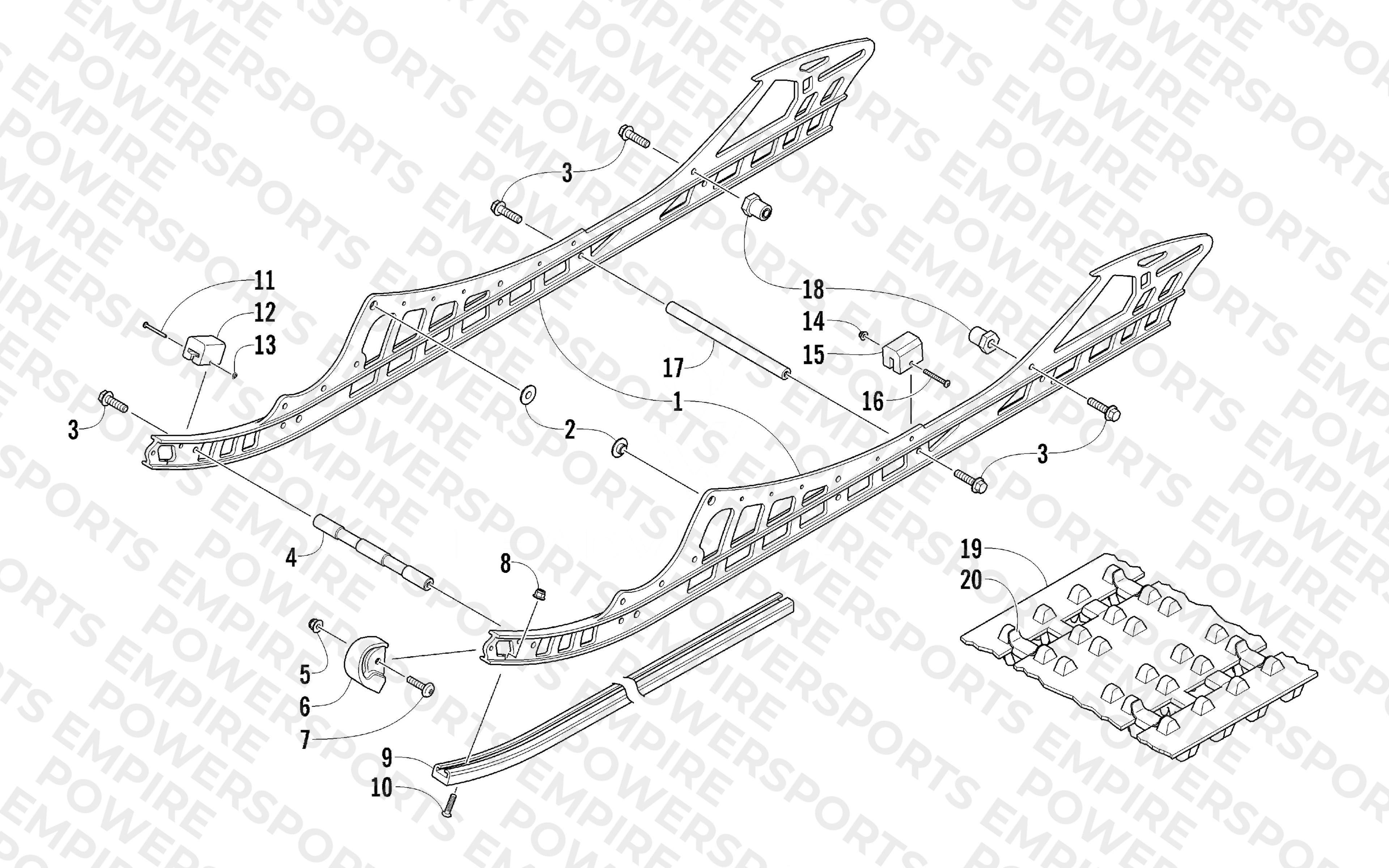 SLIDE RAIL AND TRACK ASSEMBLY