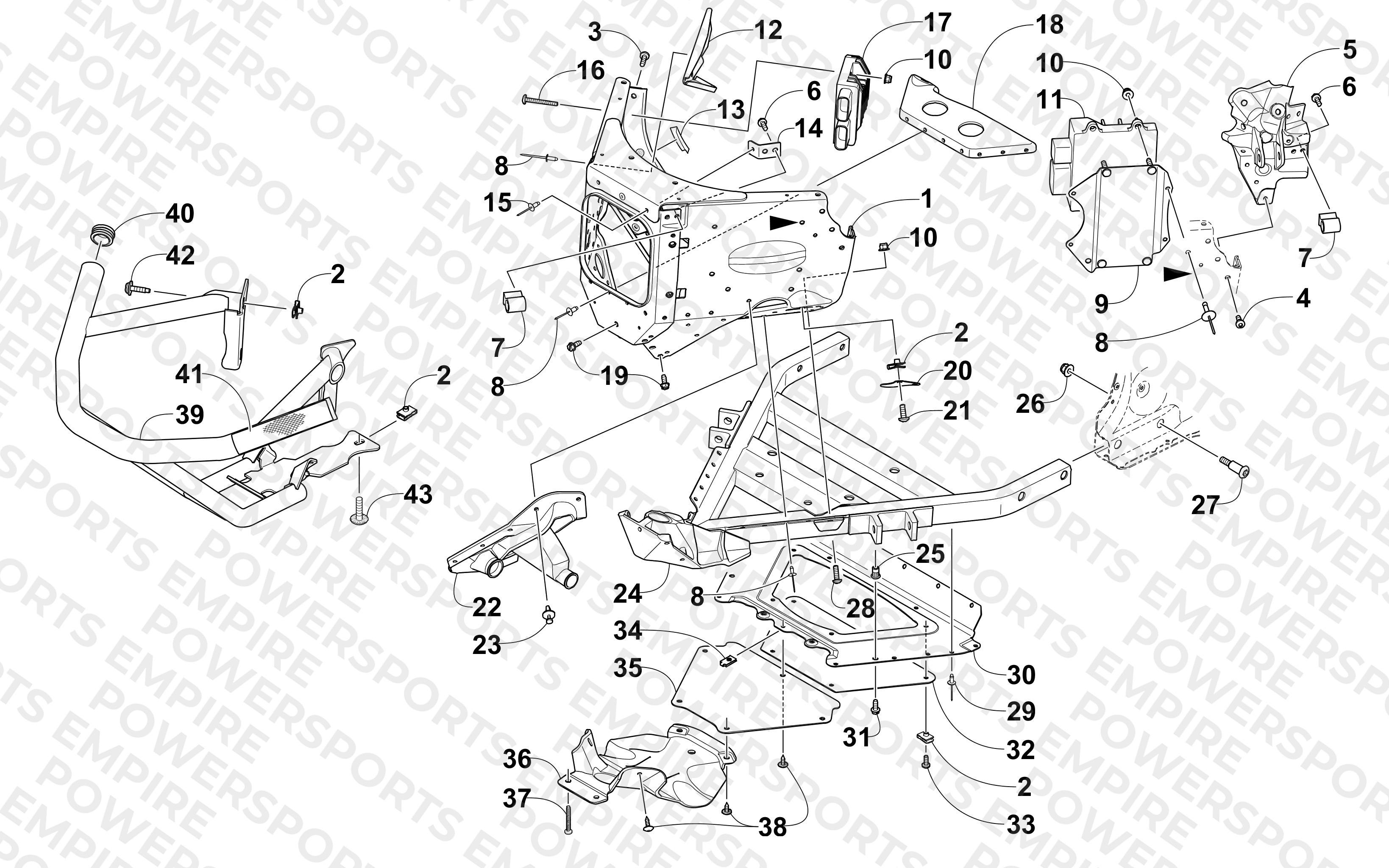 FRONT BUMPER AND FRAME ASSEMBLY