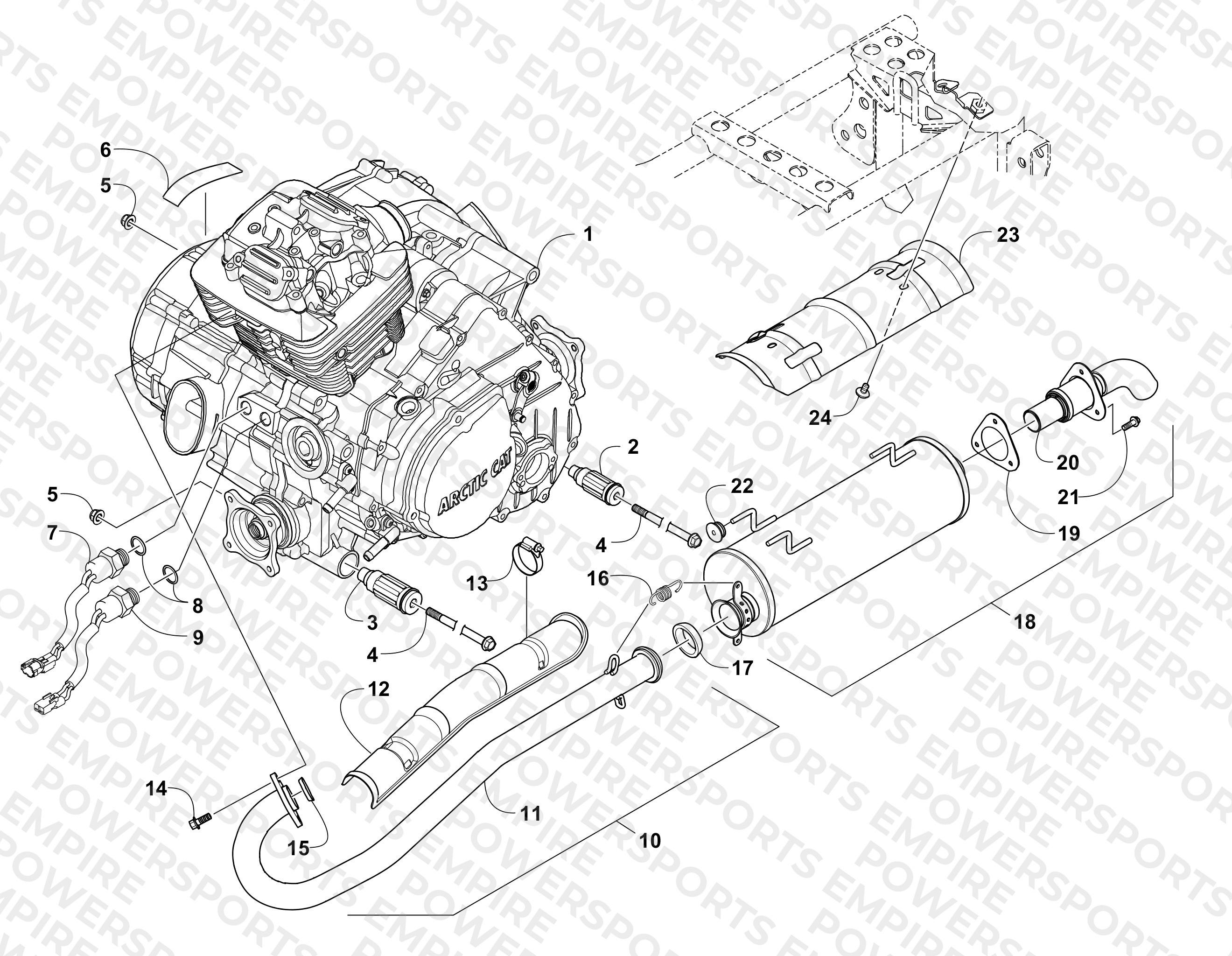 ENGINE AND EXHAUST