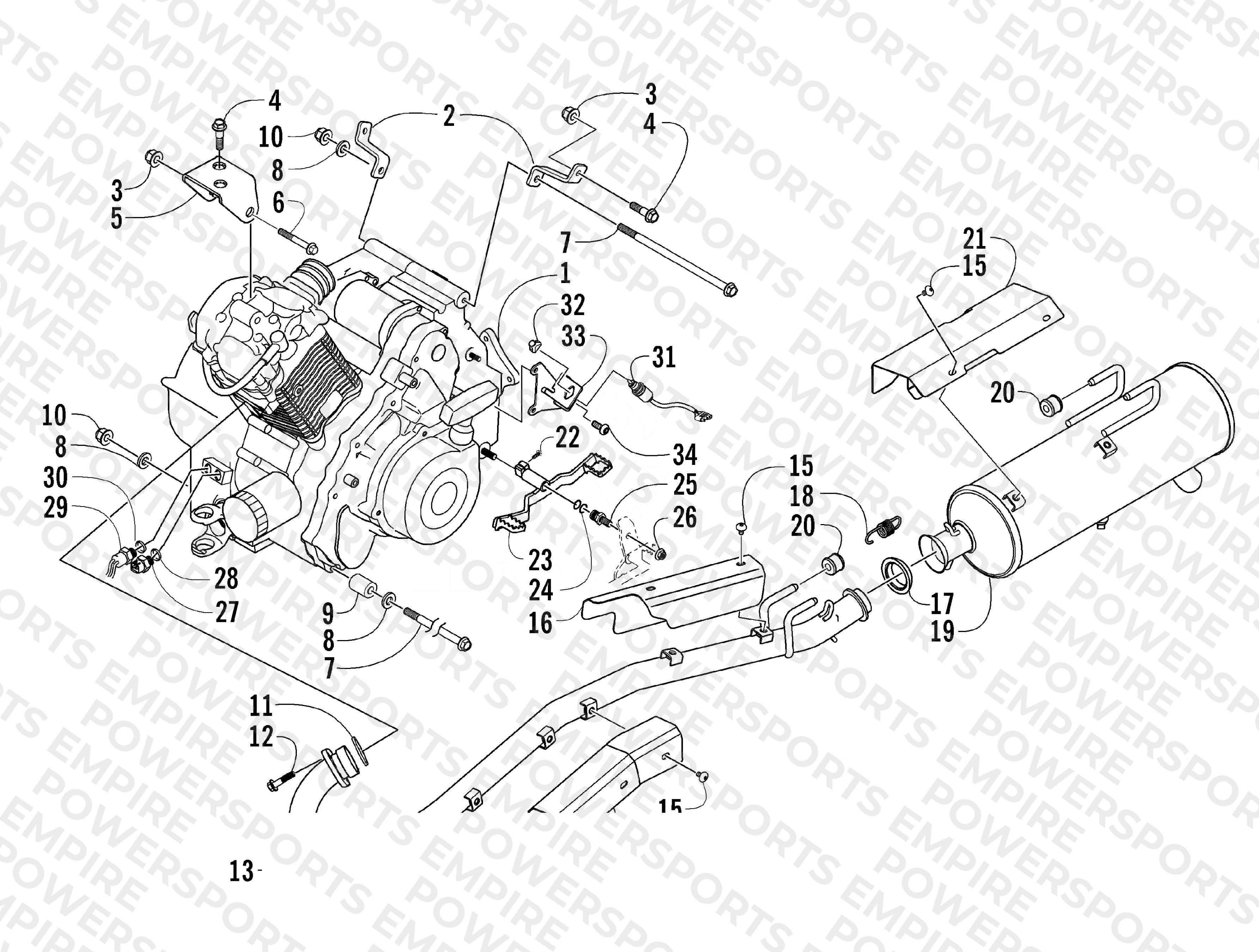 ENGINE AND EXHAUST