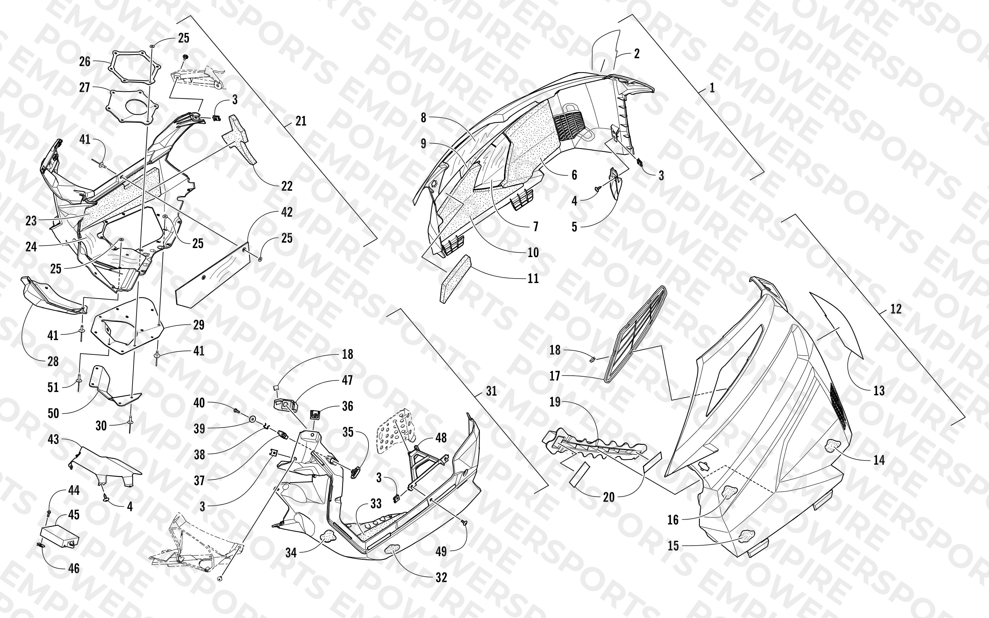 SKID PLATE AND SIDE PANEL ASSEMBLY