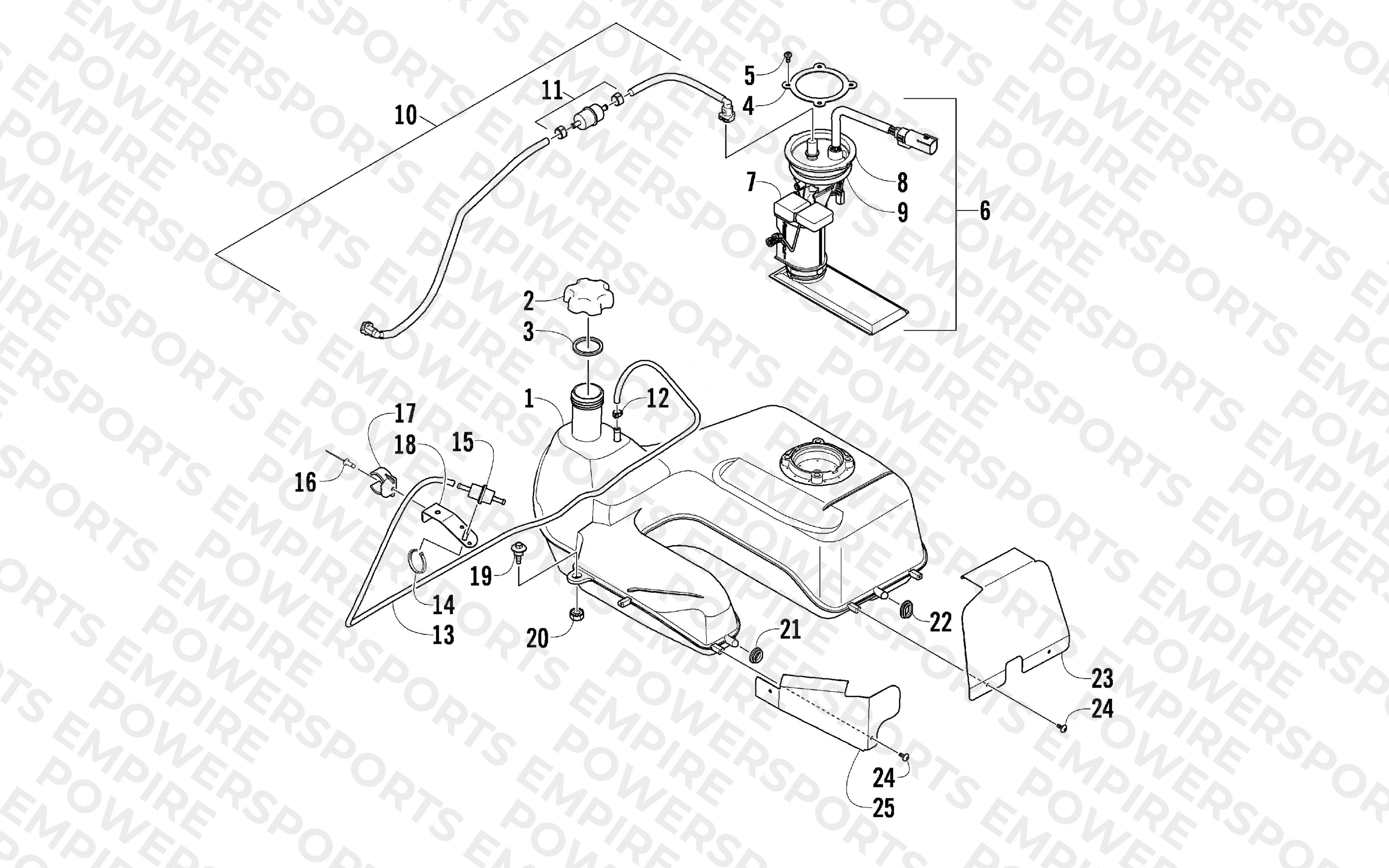 GAS TANK ASSEMBLY (UP TO VIN: 4UF10ATV3AT202941)