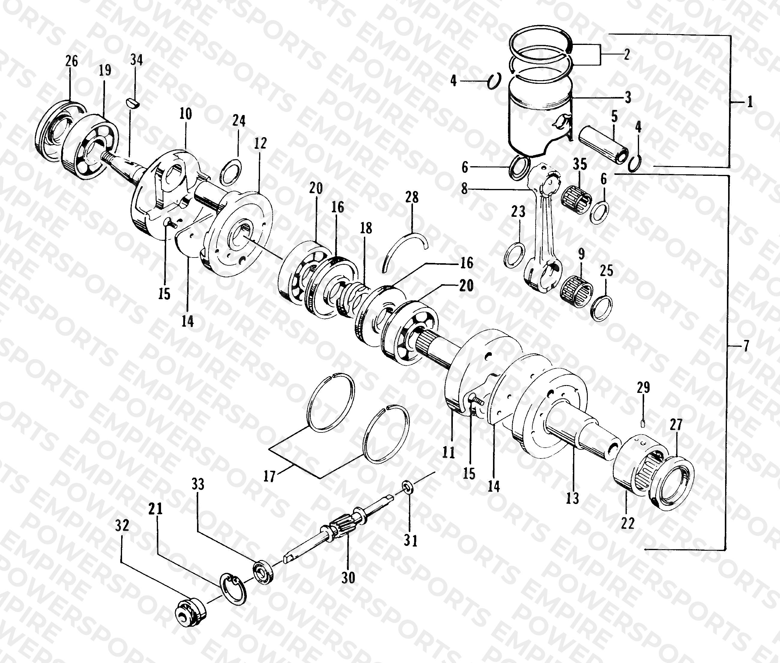PISTON AND CRANKSHAFT