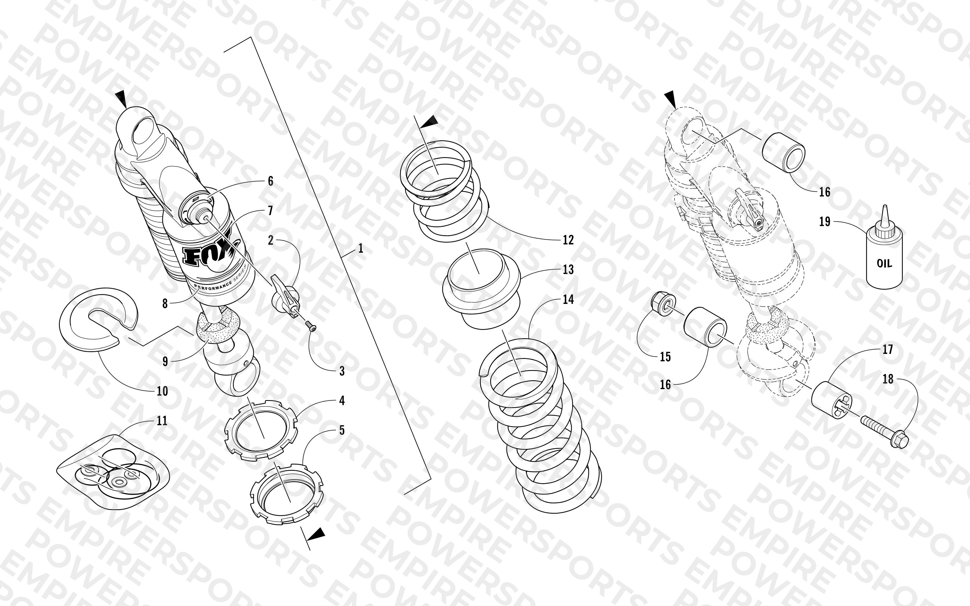 REAR SUSPENSION FRONT ARM SHOCK ABSORBER